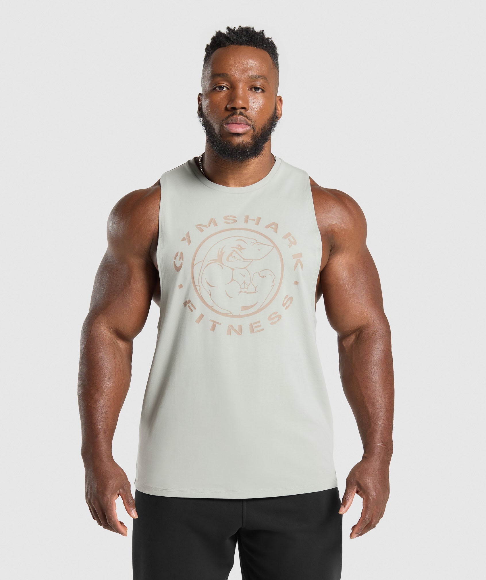 Gymshark Legacy Drop Arm Tank - Stone Grey