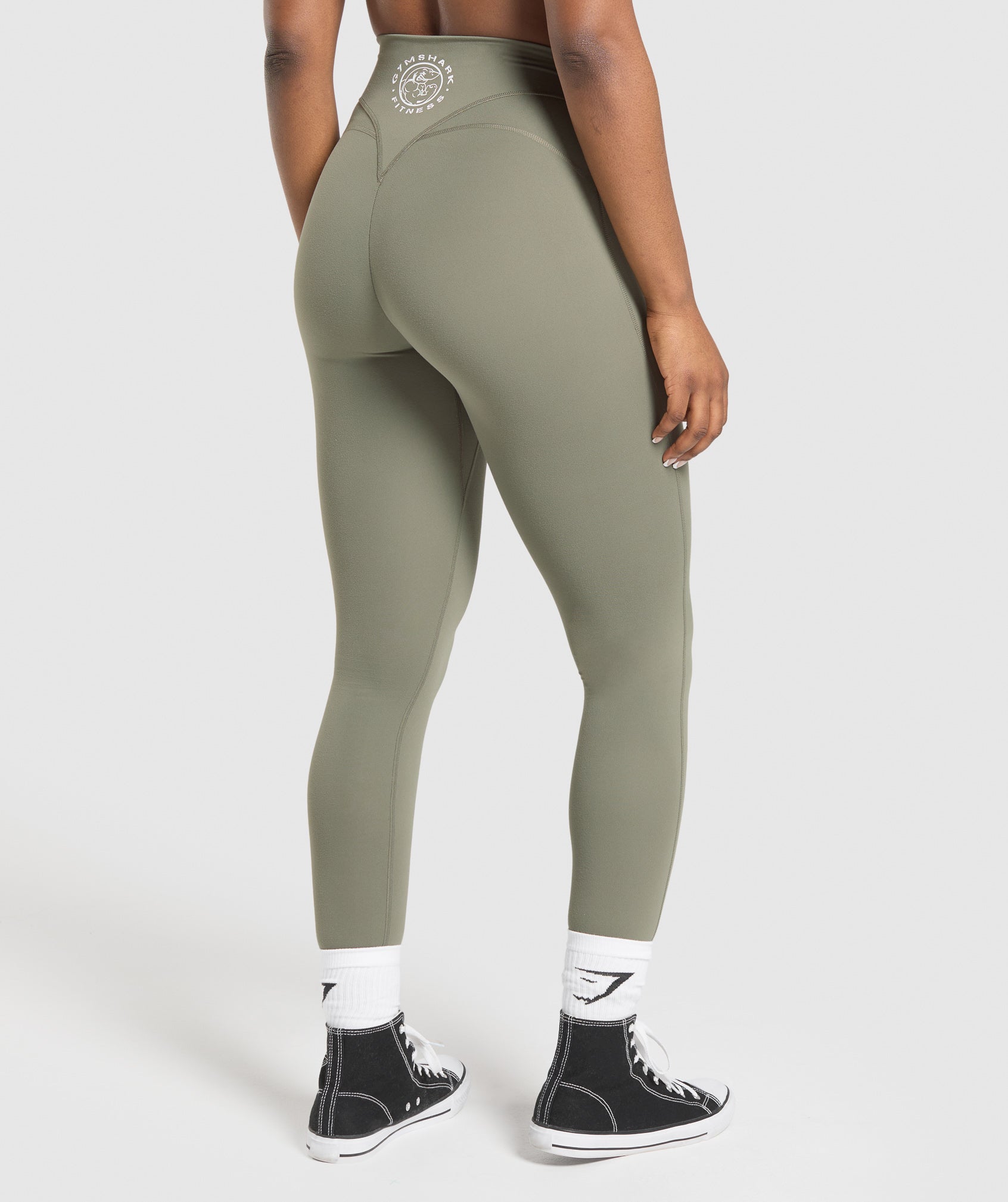 Gymshark Legacy Logo Leggings - Base Green