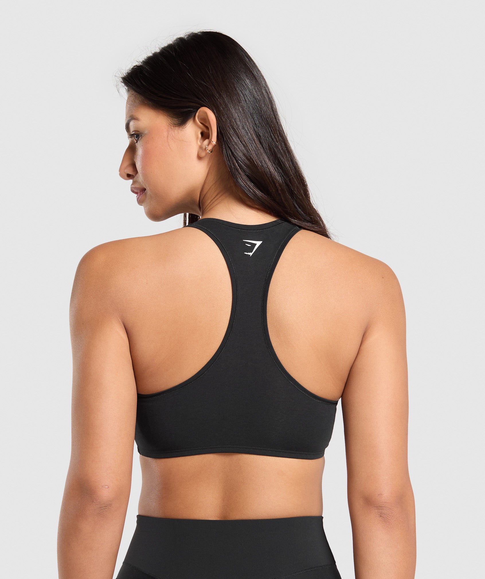 Gymshark Lifestyle Club Cotton Bralette - Black