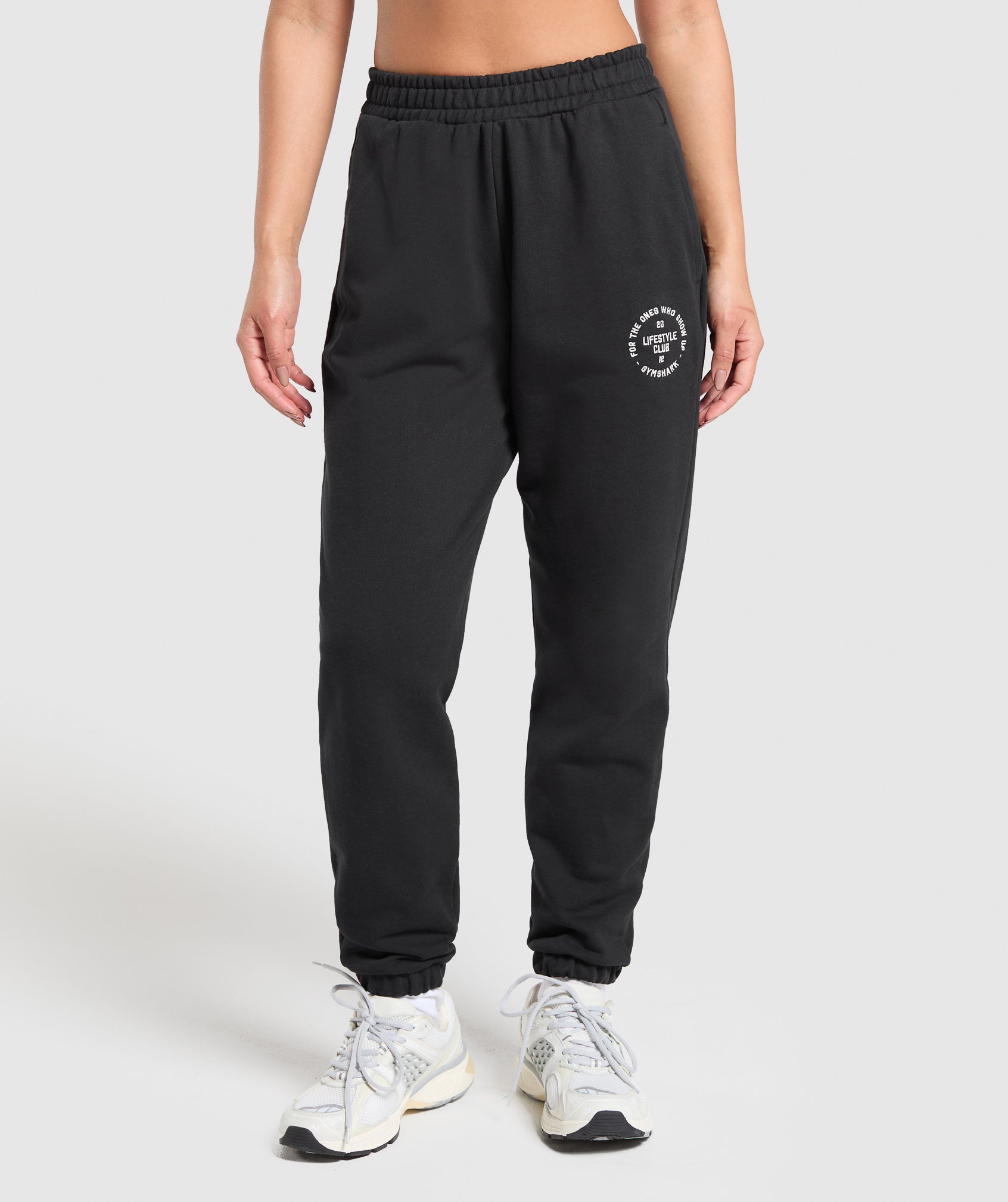 Gymshark Lifestyle Club Graphic Joggers - Black