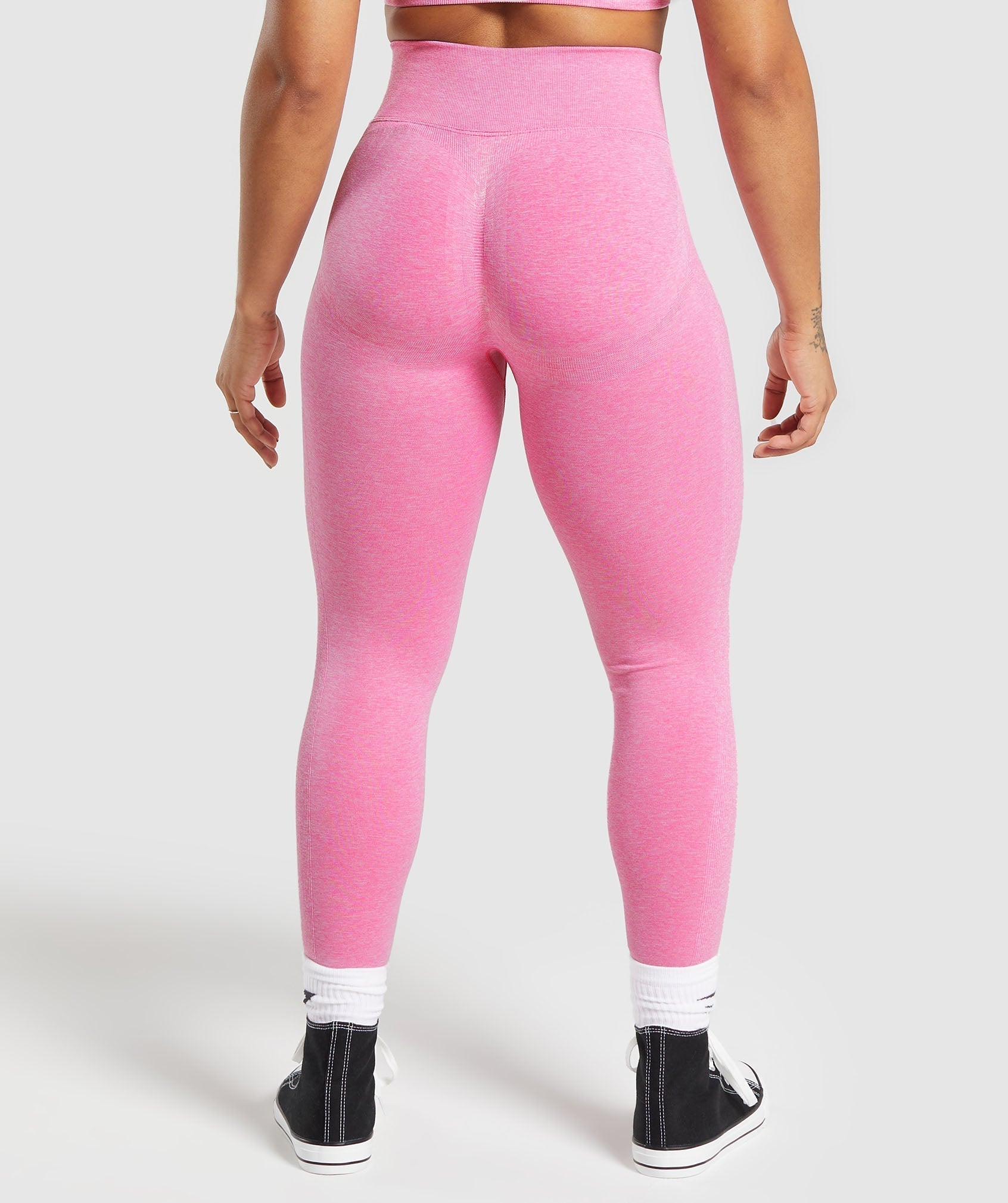 Gymshark Lift Seamless Leggings - Physical Pink/White Marl