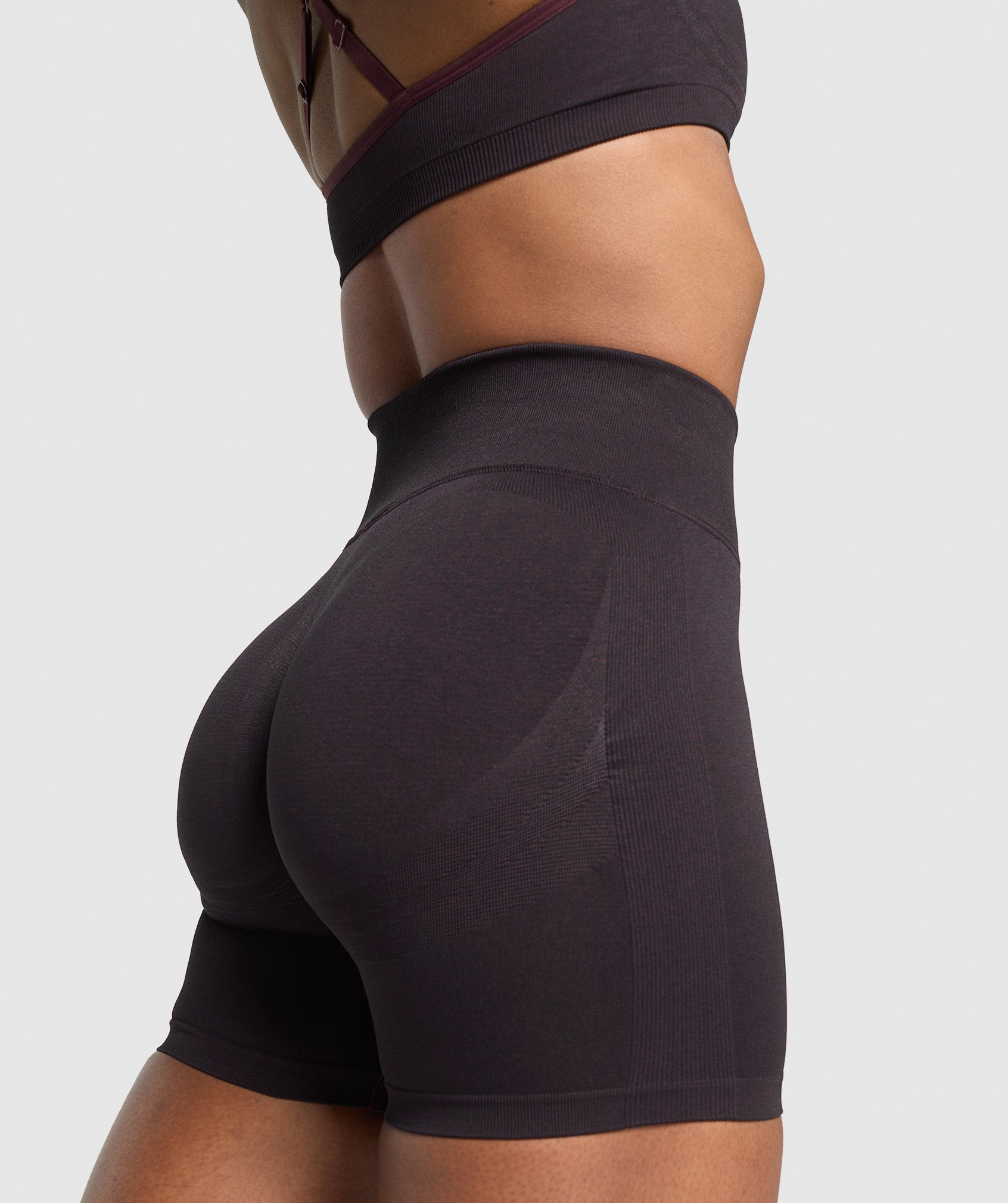 Gymshark Lift Seamless Shorts - Depth Purple/Black Marl