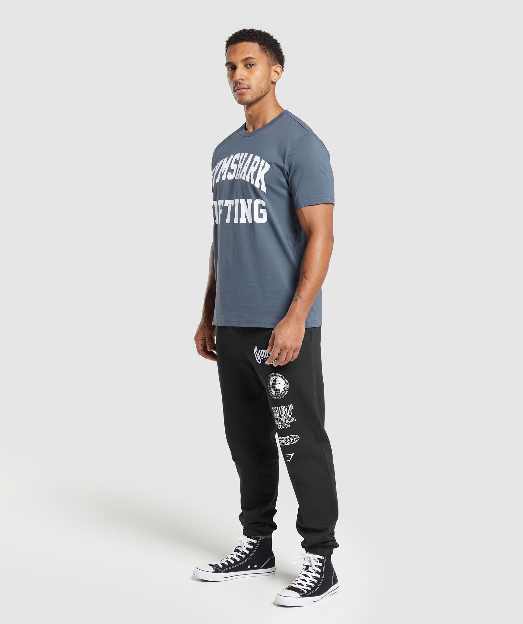 Gymshark Lifting Club T-Shirt - Titanium Blue