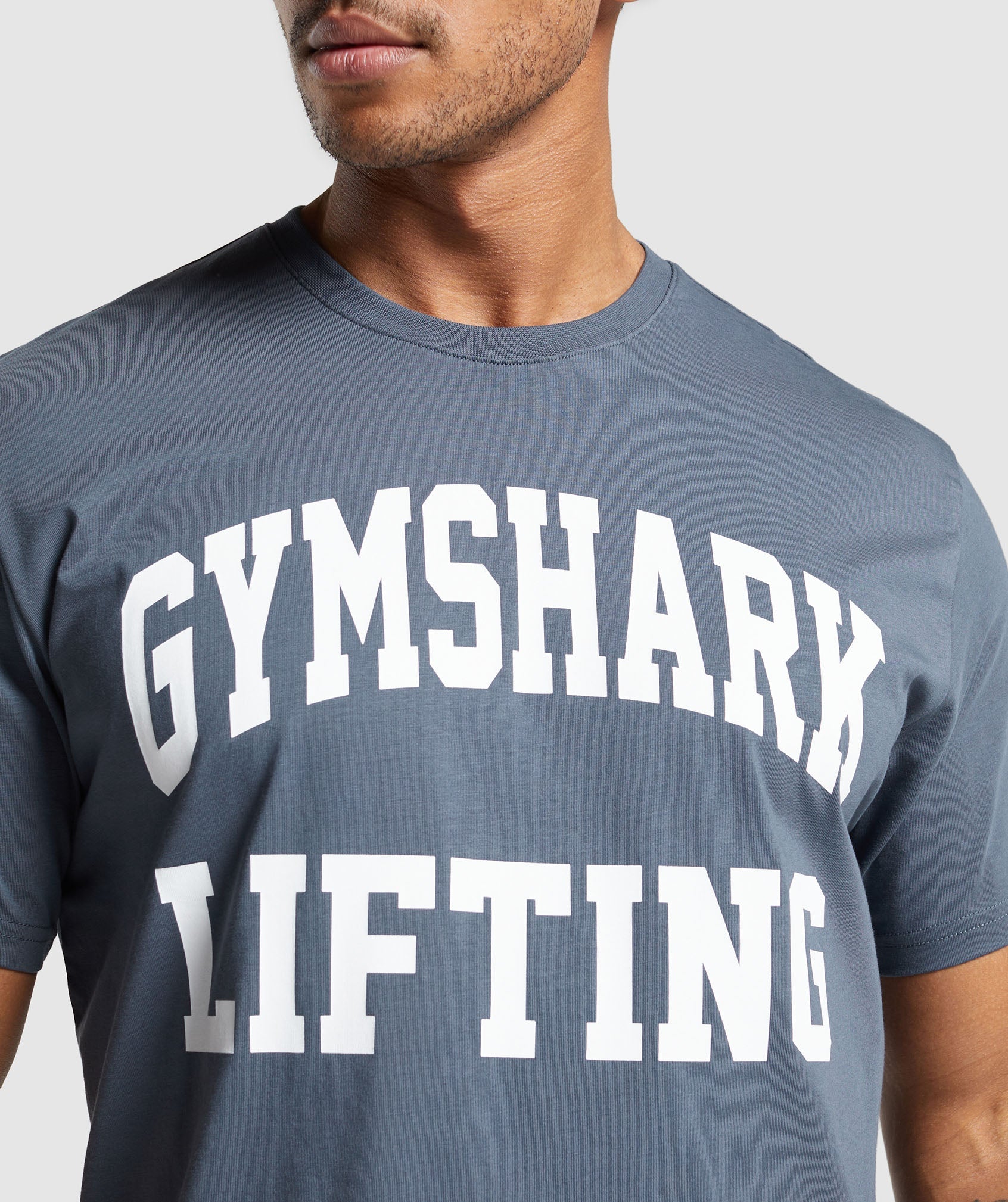 Gymshark Lifting Club T-Shirt - Titanium Blue