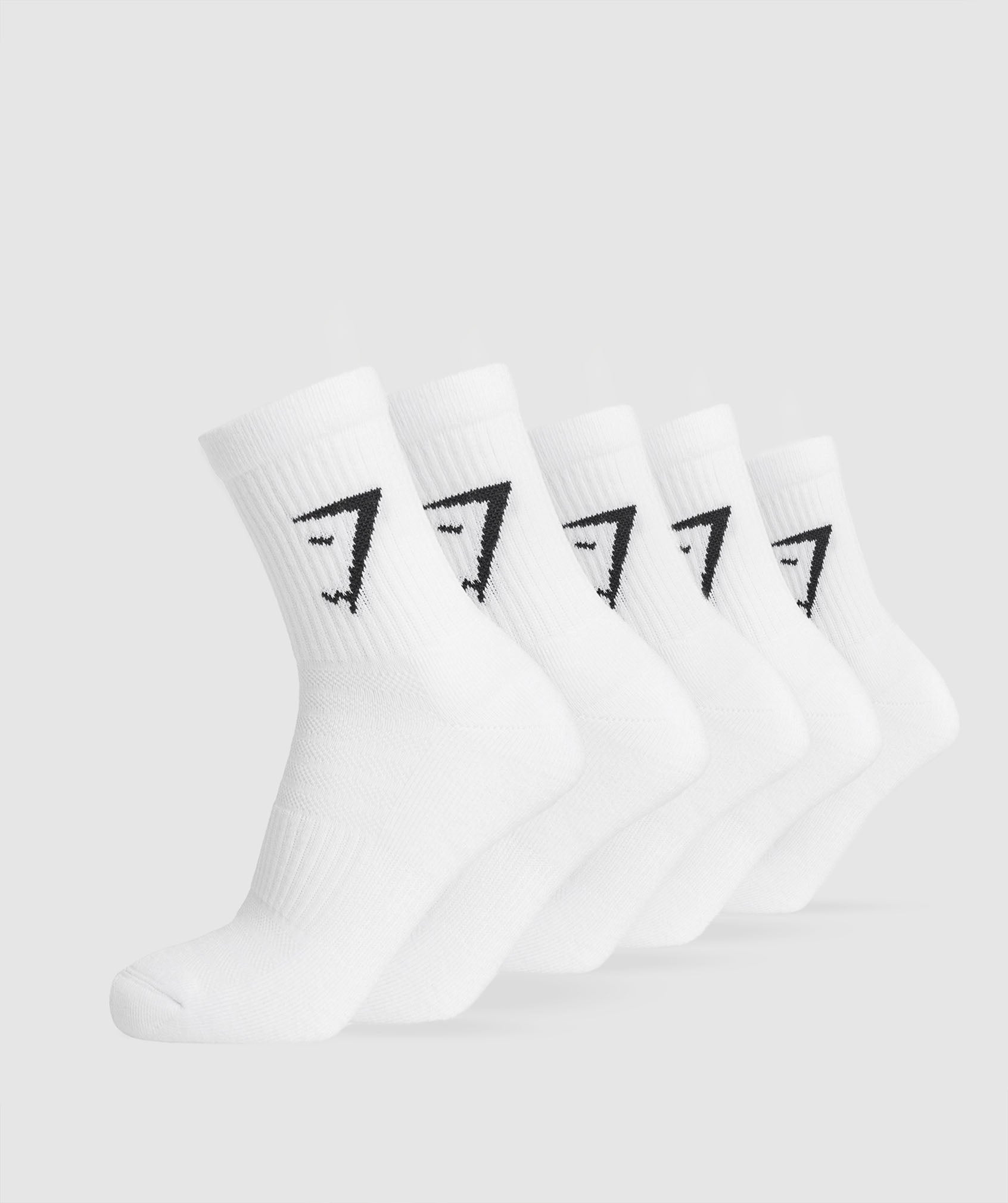 Gymshark Midi Socks 5pk - White
