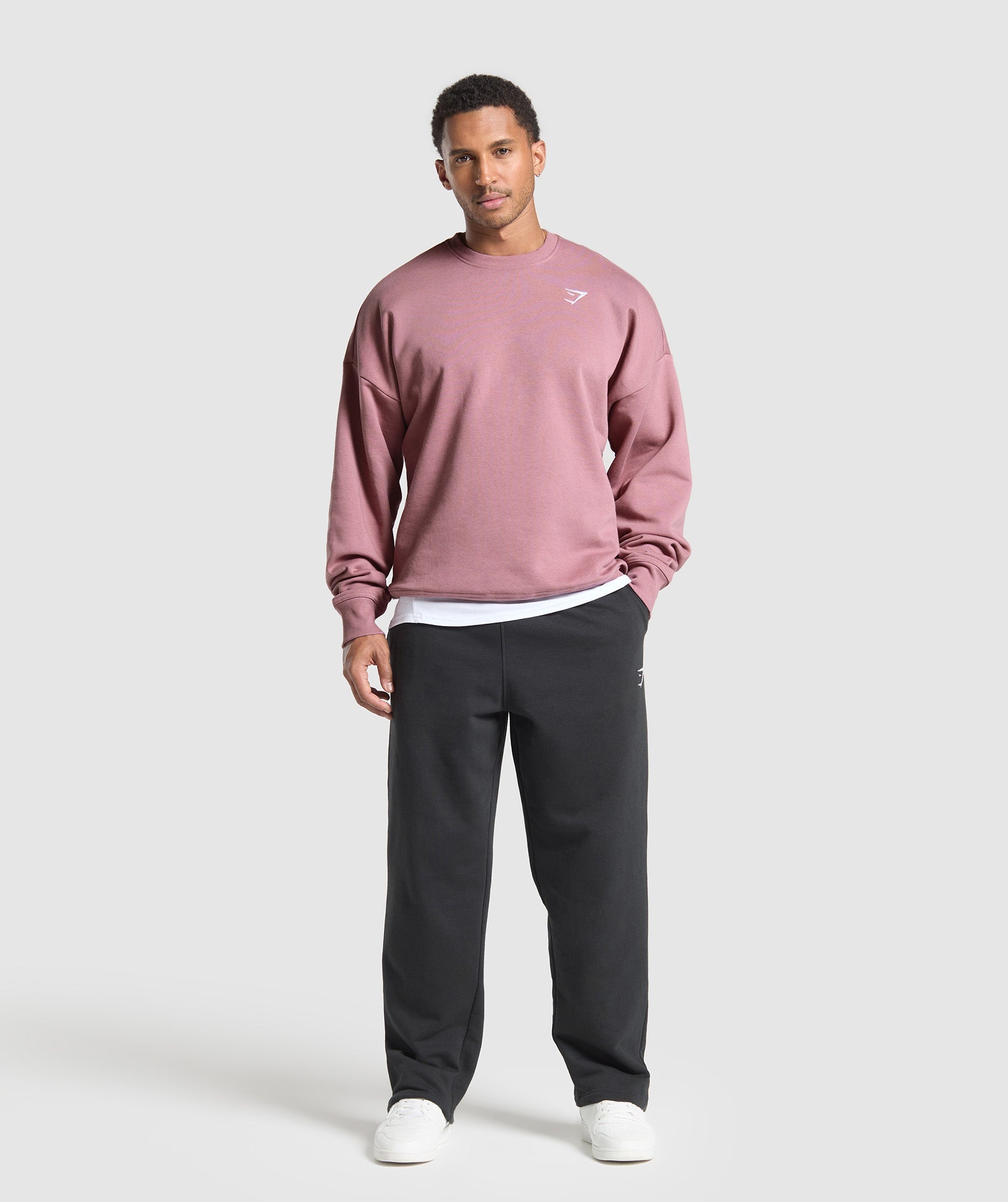 Gymshark Oversized Crest Crew - Calm Pink