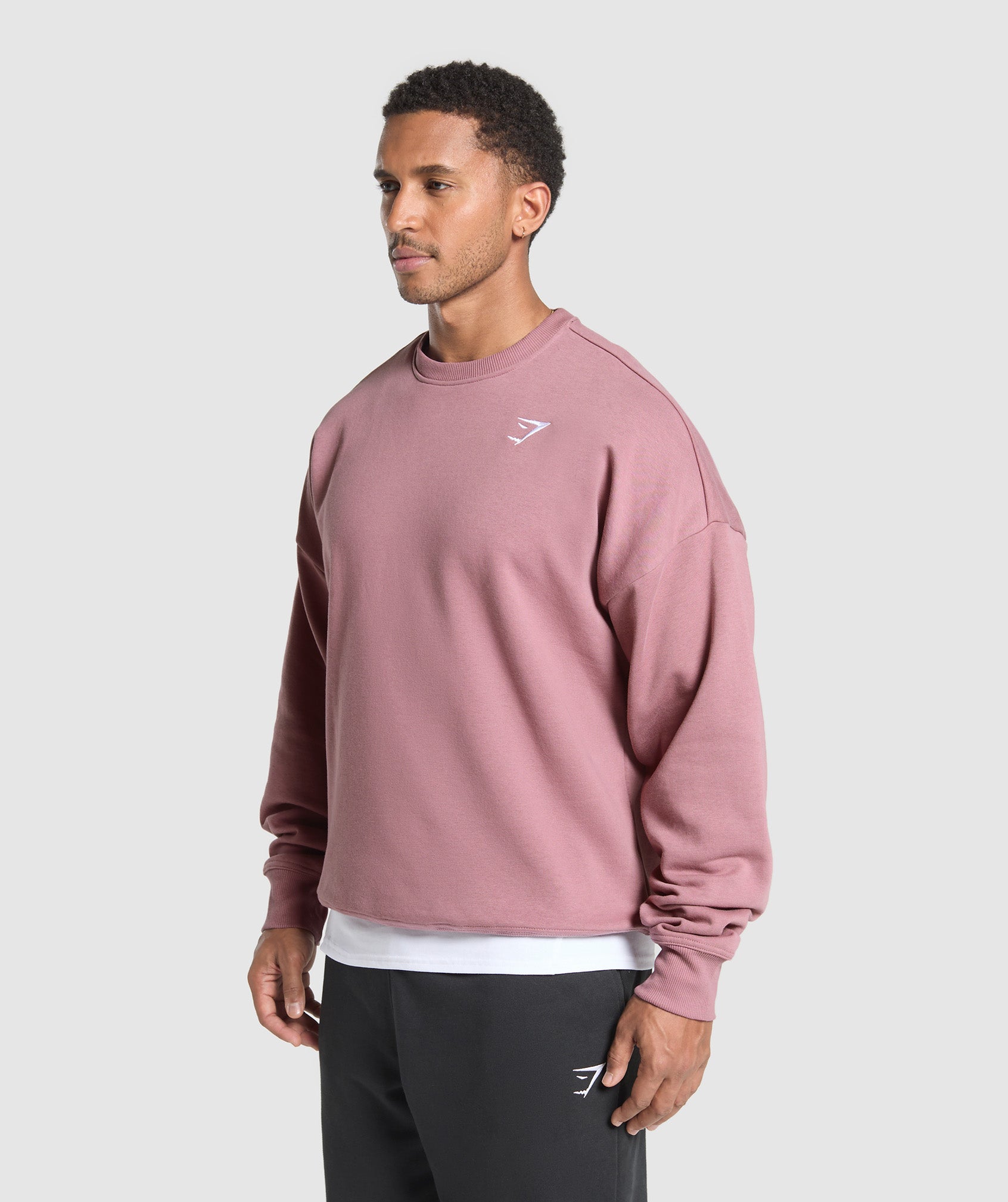 Gymshark Oversized Crest Crew - Calm Pink