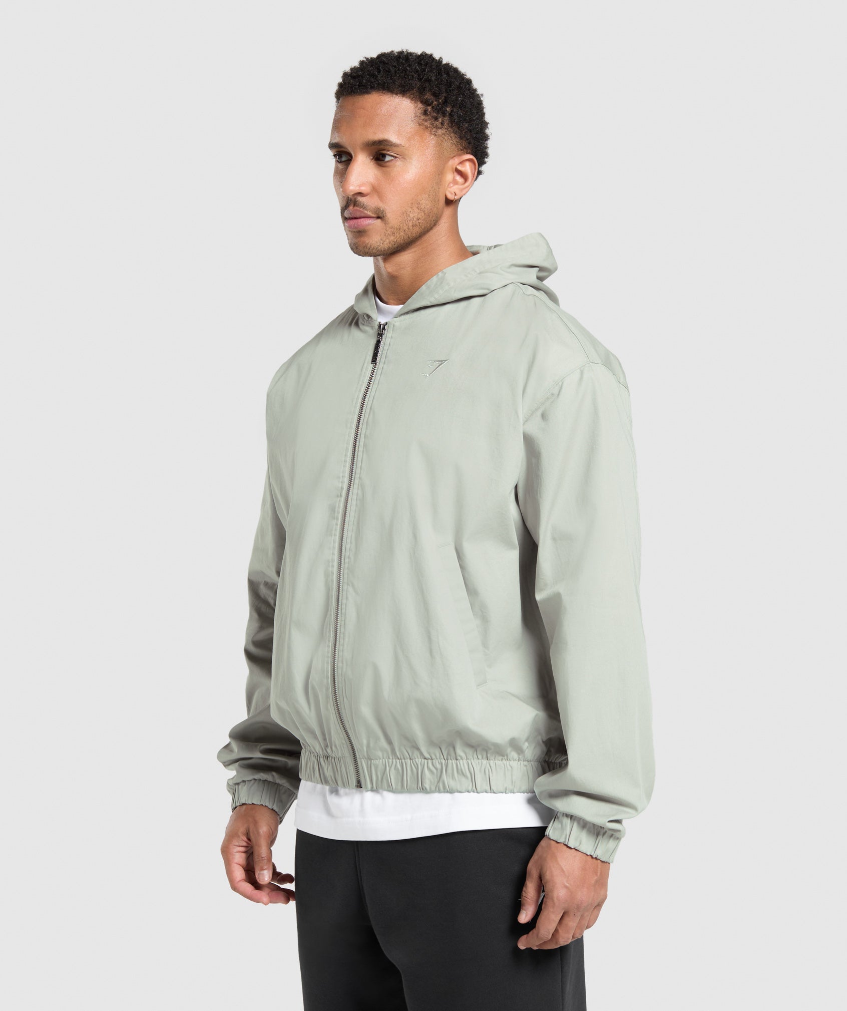 Gymshark Oversized Hooded Jacket - Stone Grey