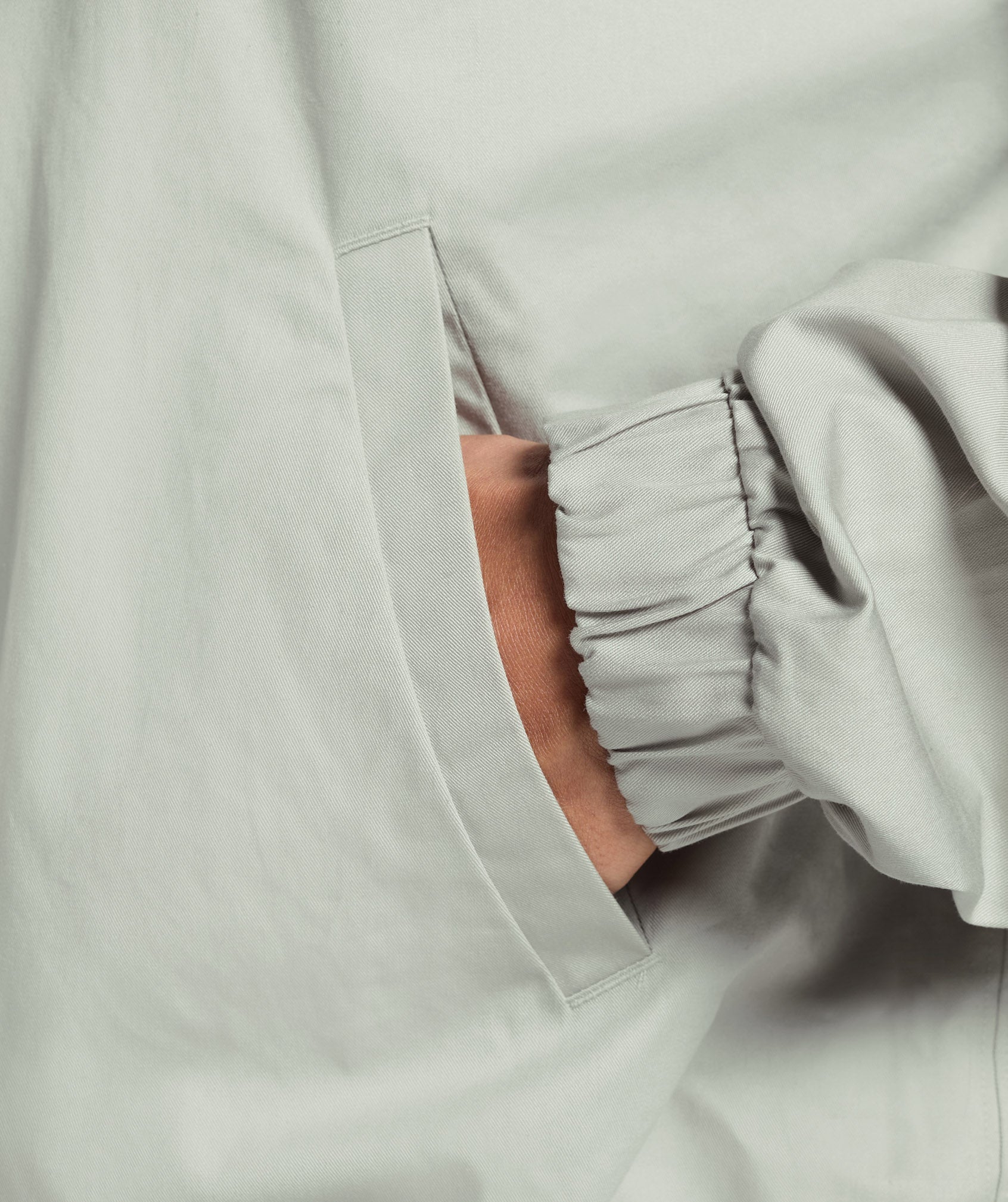 Gymshark Oversized Hooded Jacket - Stone Grey