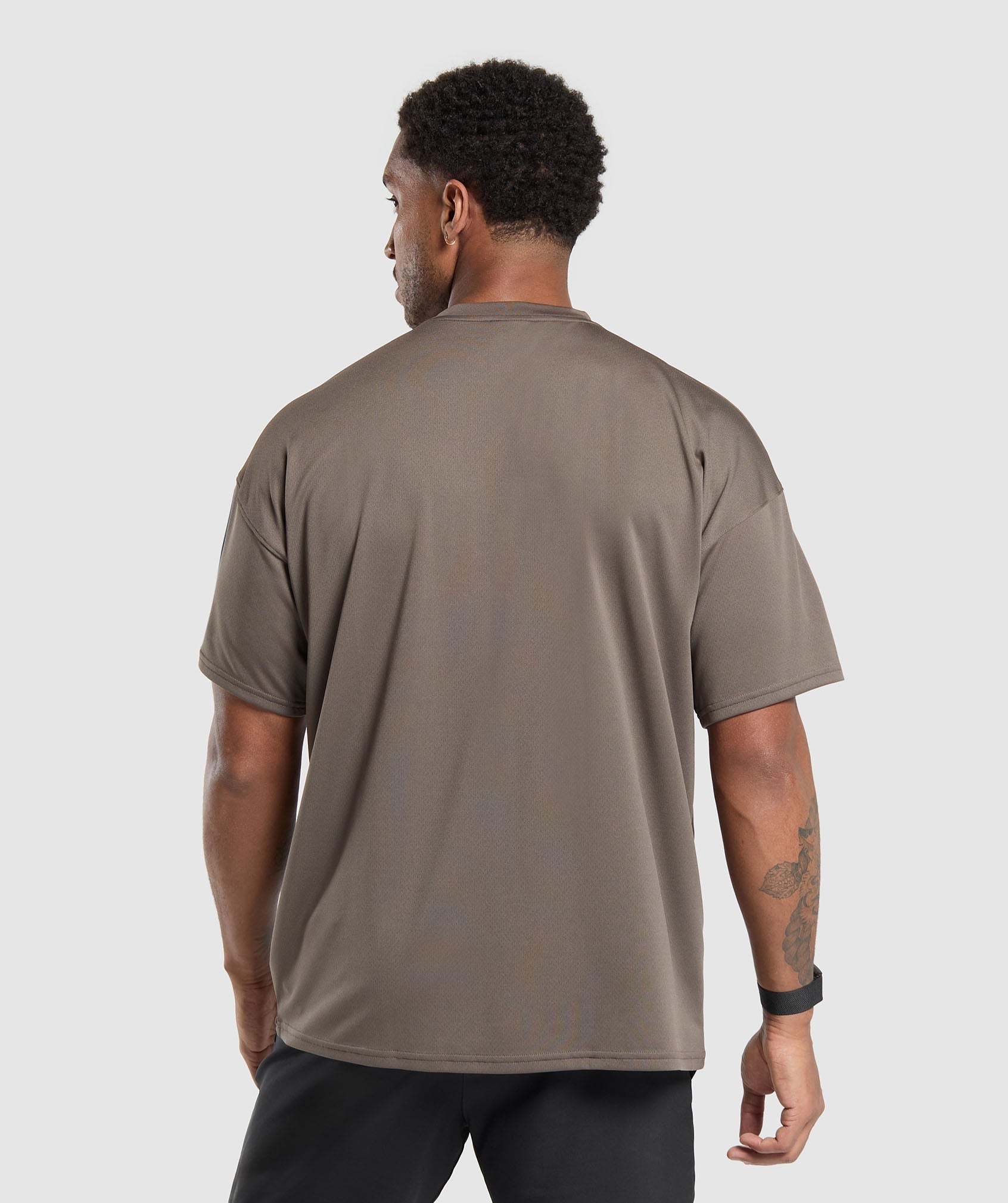 Gymshark Oversized Performance T-Shirt - Camo Brown