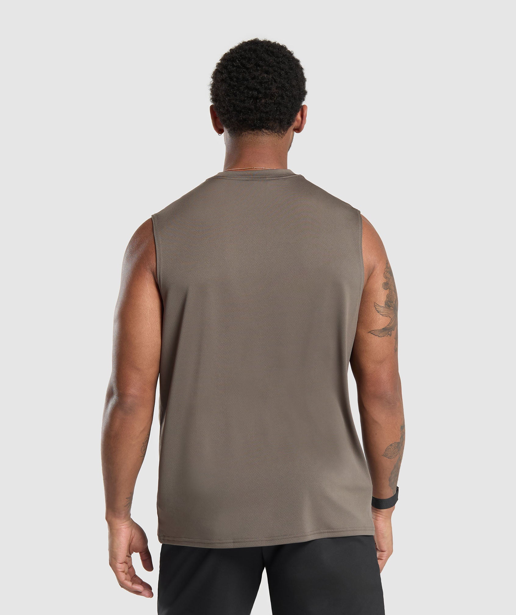 Gymshark Arrival Oversized Tank - Camo Brown