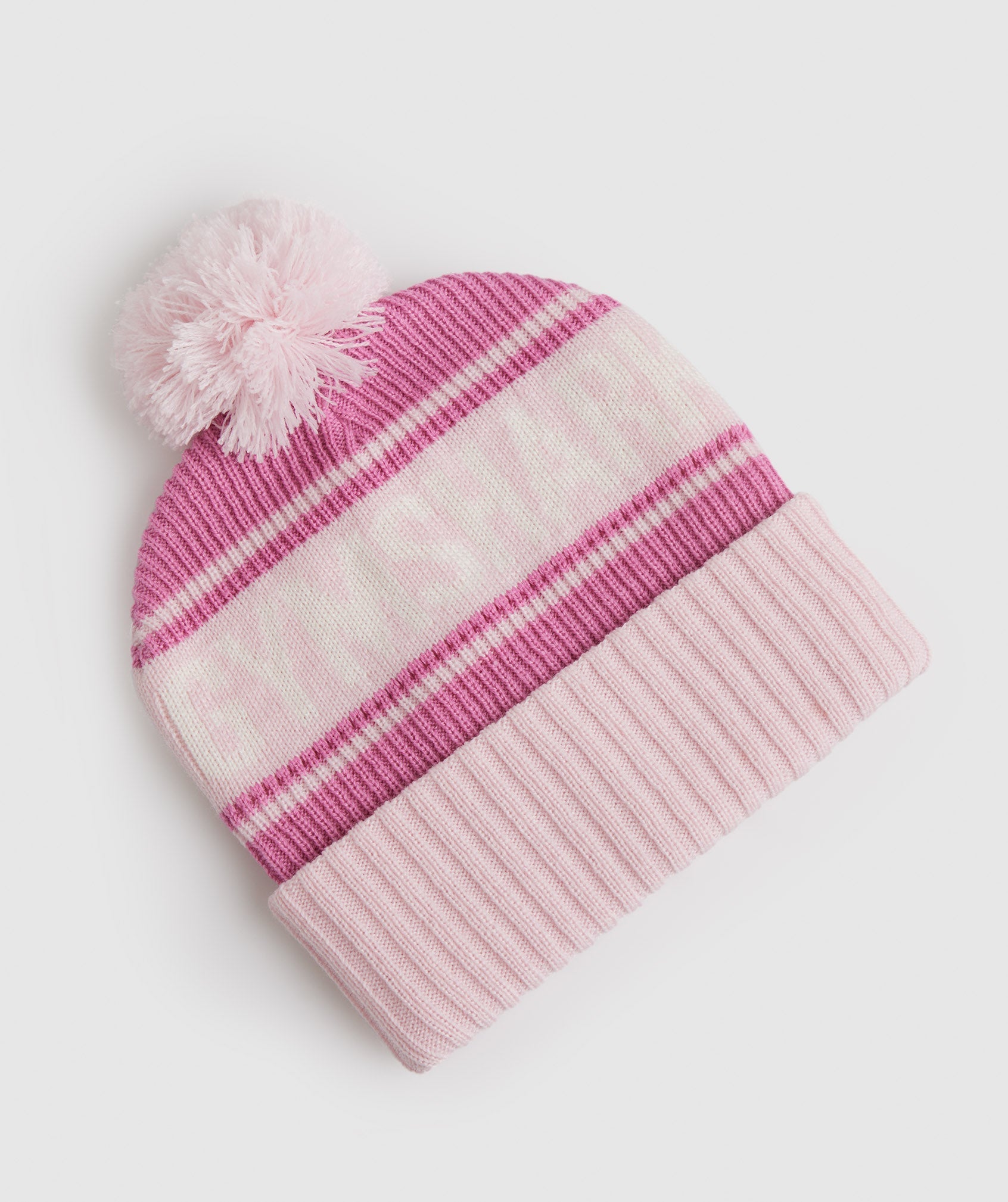 Gymshark Pom Beanie - Blossom Pink/Sweet Pink/White
