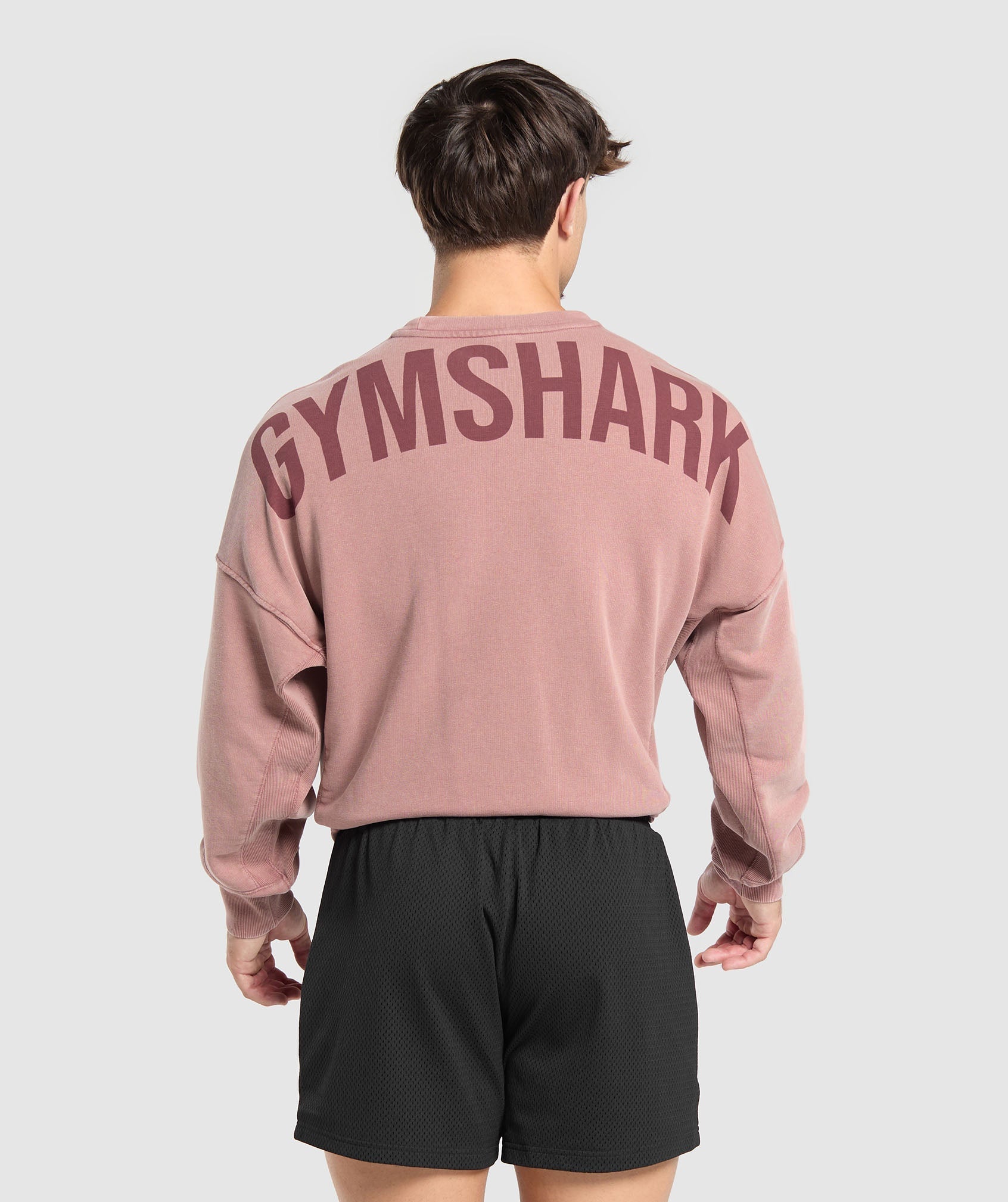 Gymshark Power Washed Crew - Brick Brown