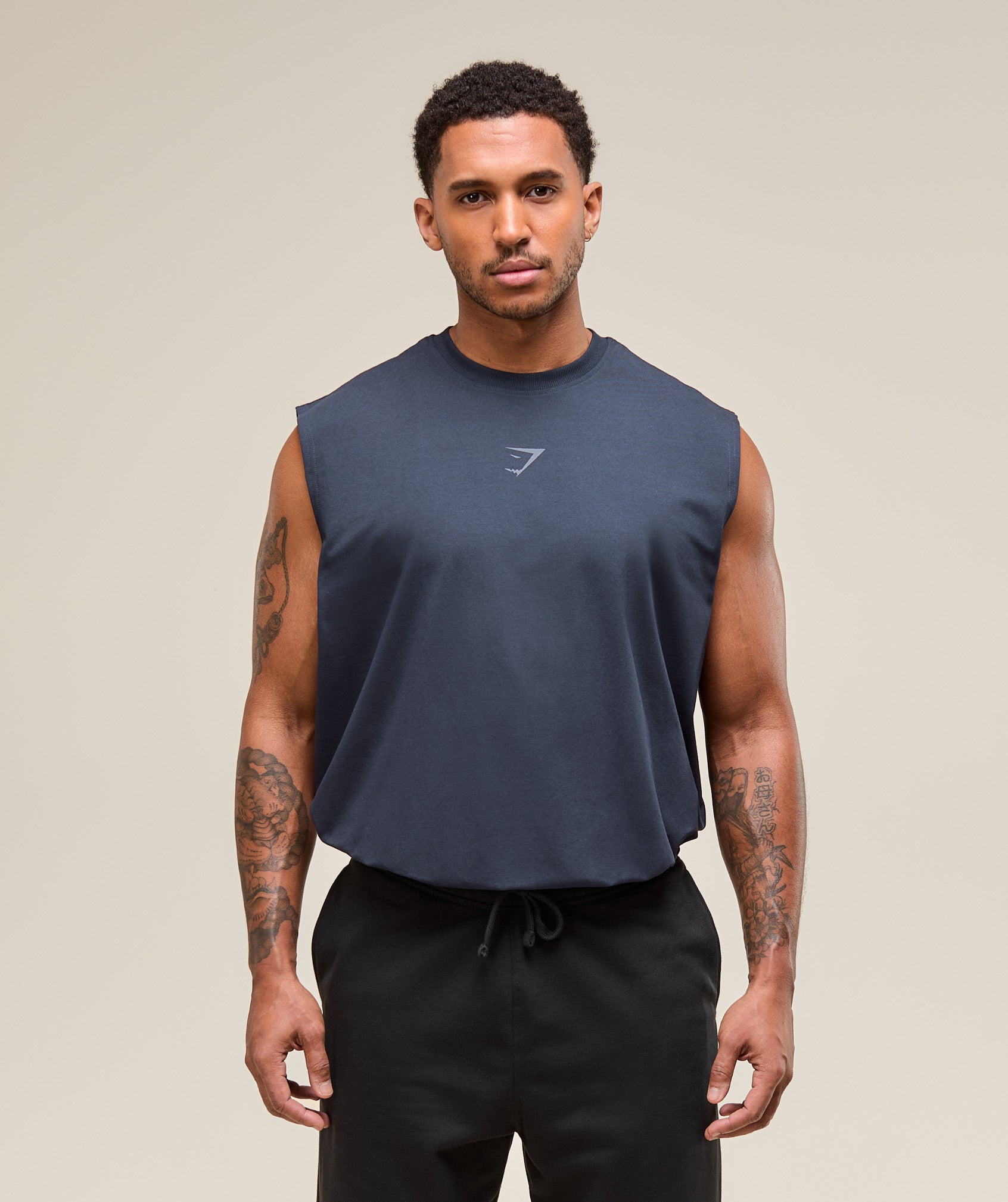 Gymshark Power Cut Off Tank - Heavy Blue