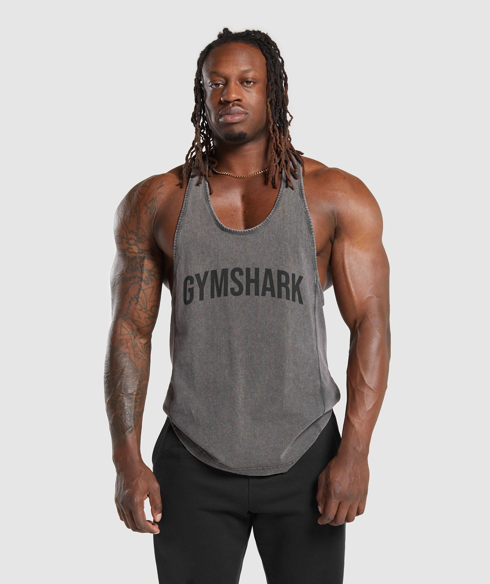 Gymshark Power Washed Stringer - Onyx Grey