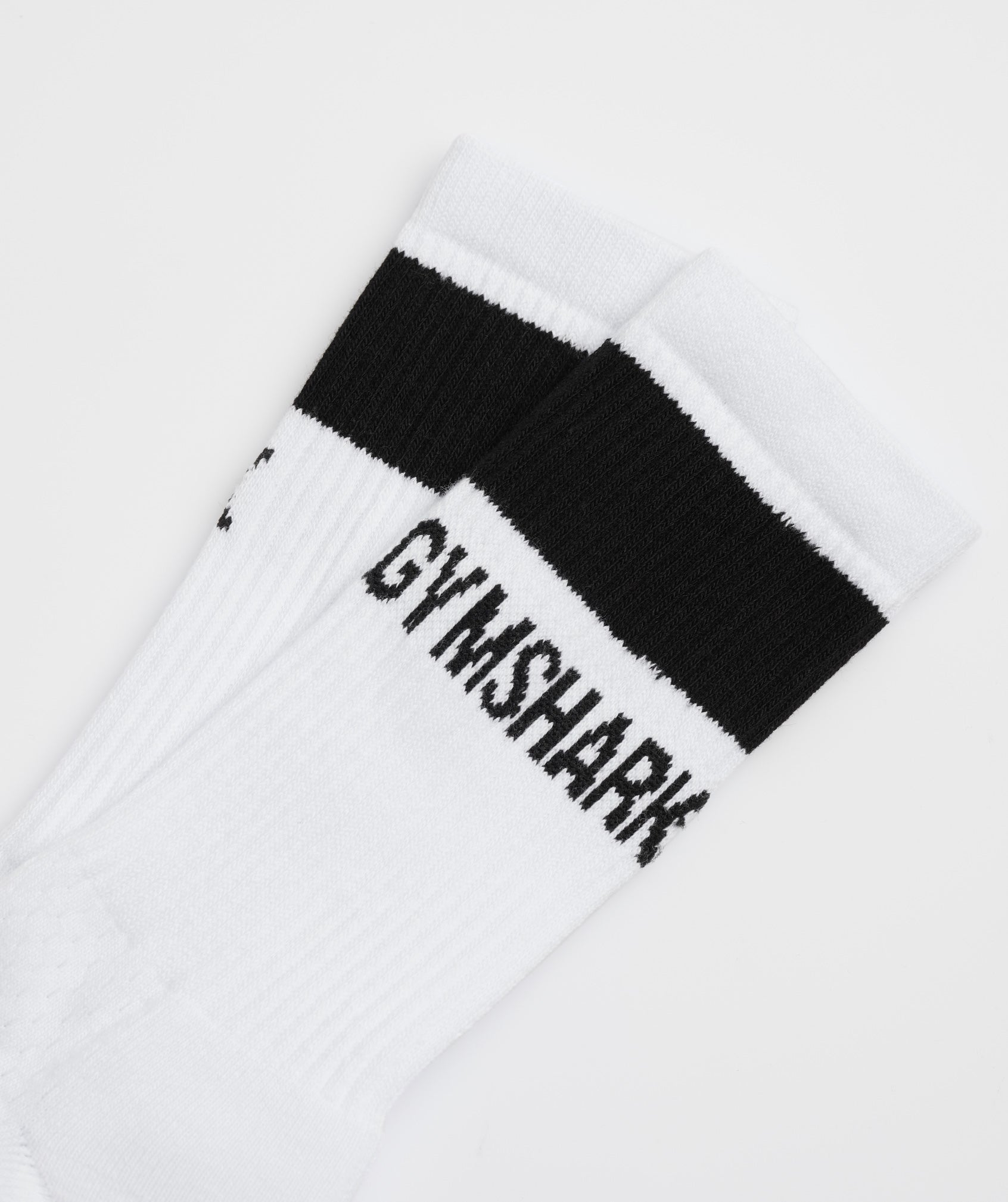 Gymshark Premium Crew Sock 1pk - White/Black