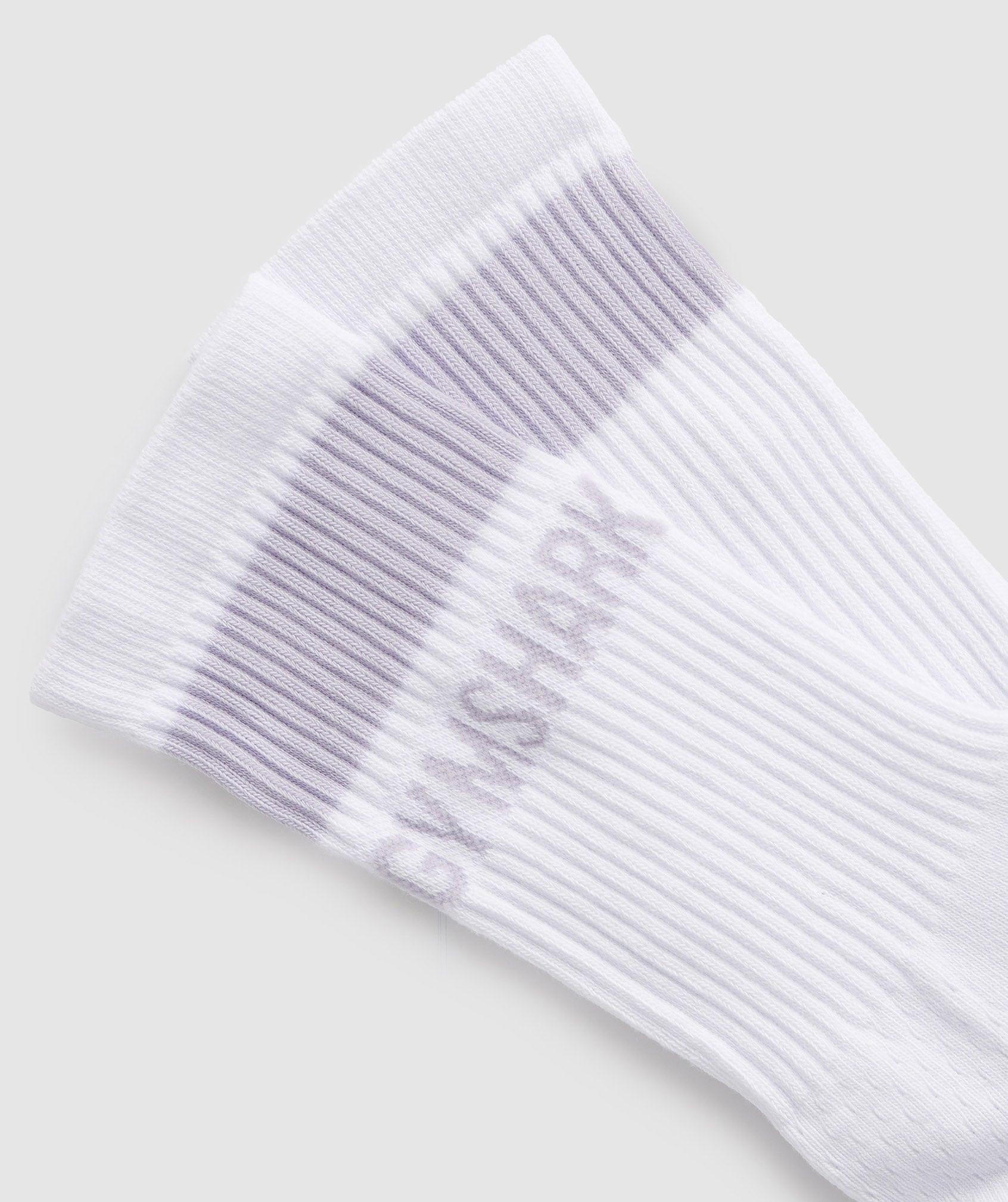Gymshark Premium Crew Sock 1pk - White/Moon Purple