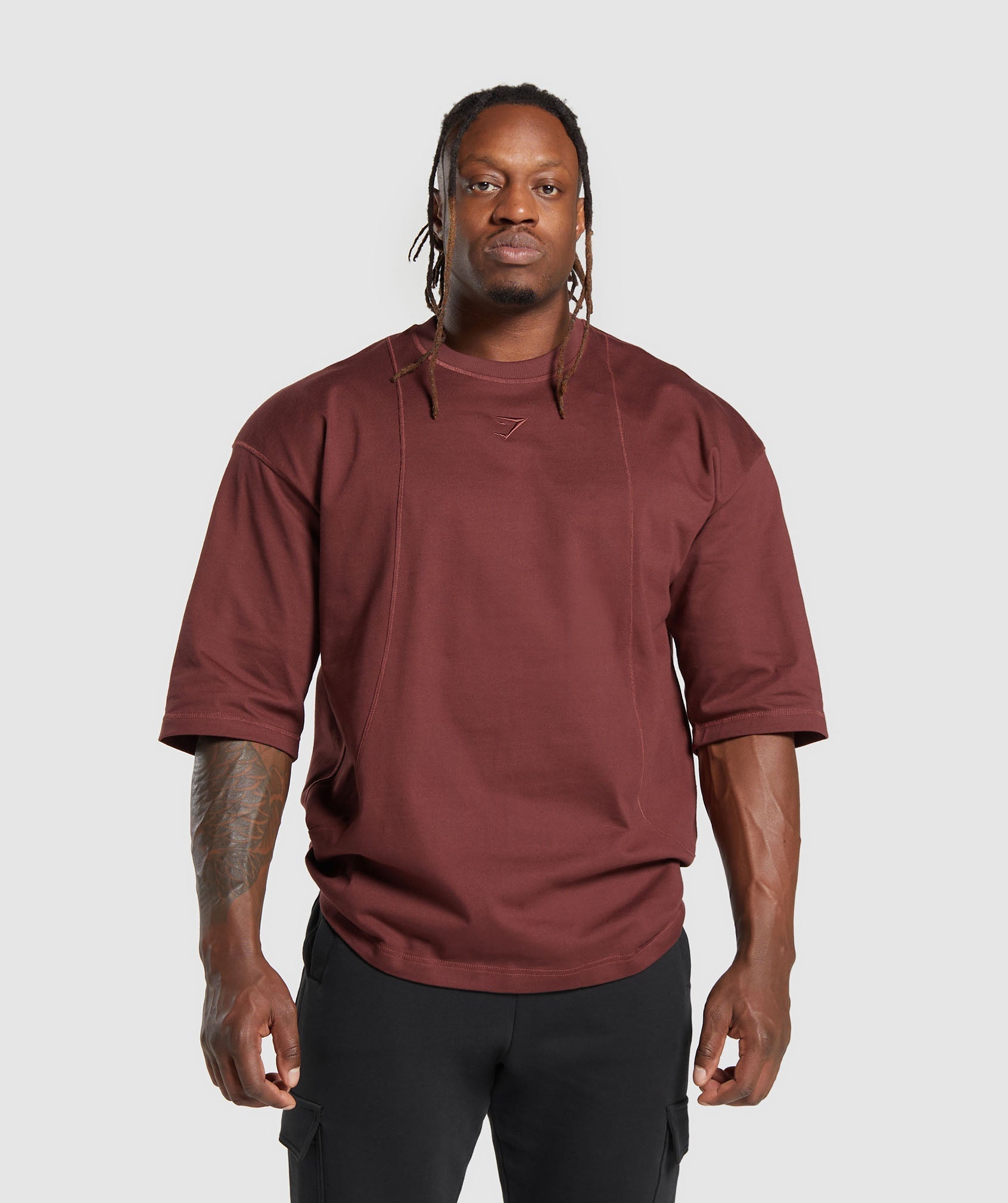 Gymshark Premium Lifting T-Shirt - Burgundy Brown