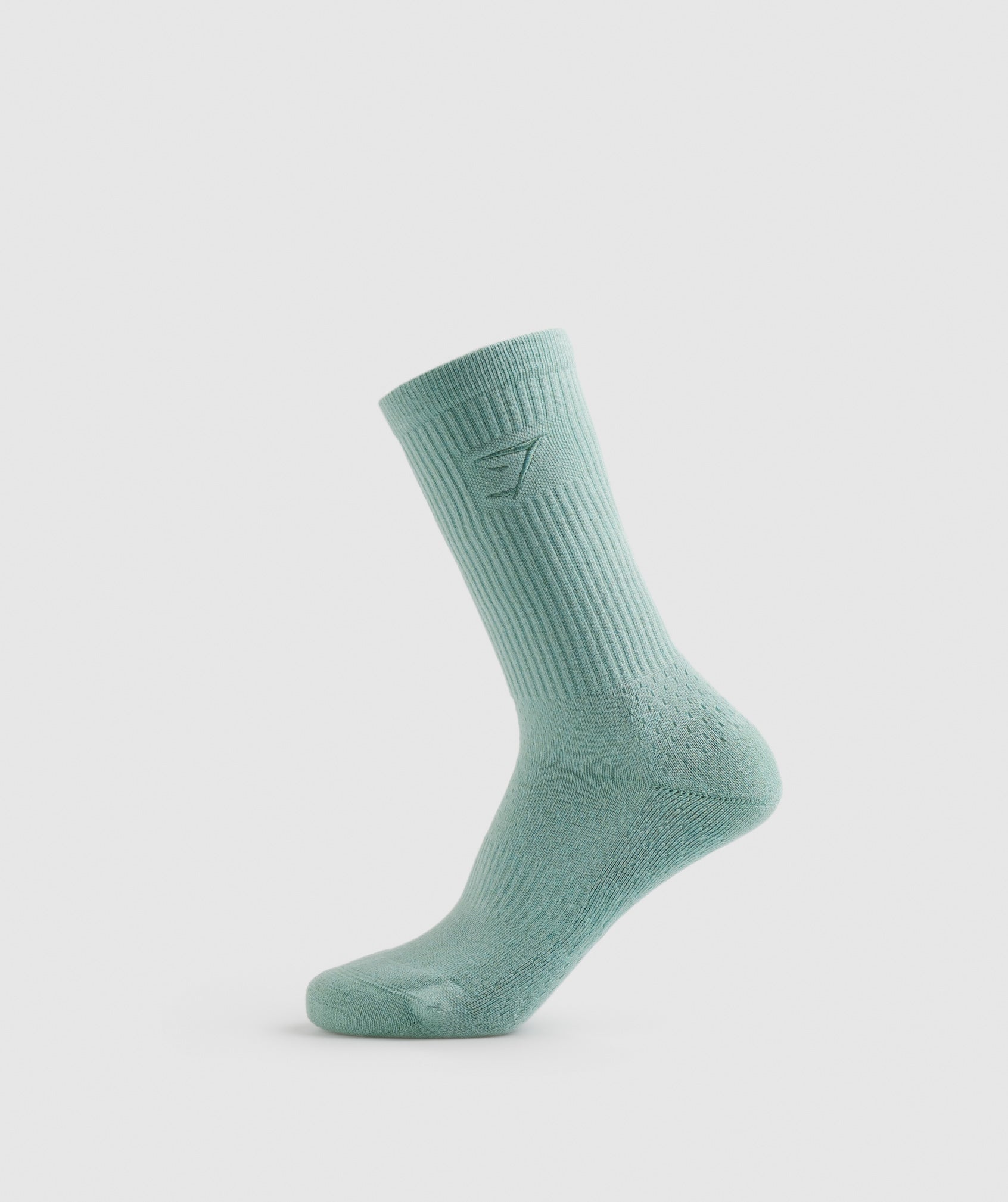Gymshark Premium Sharkhead Crew Sock 1pk - Frost Teal/Ink Teal