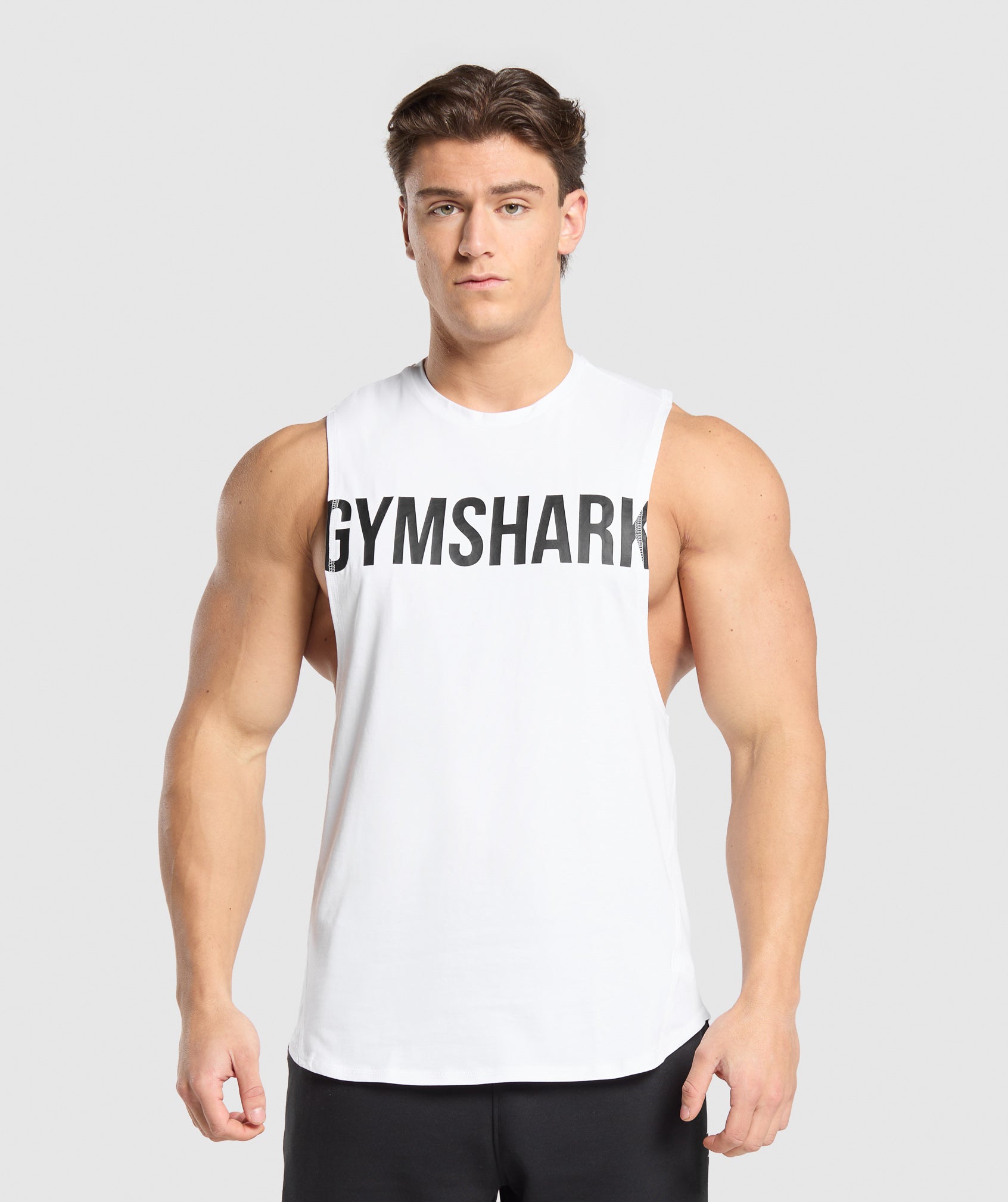 Gymshark Prime Drop Arm Tank - White