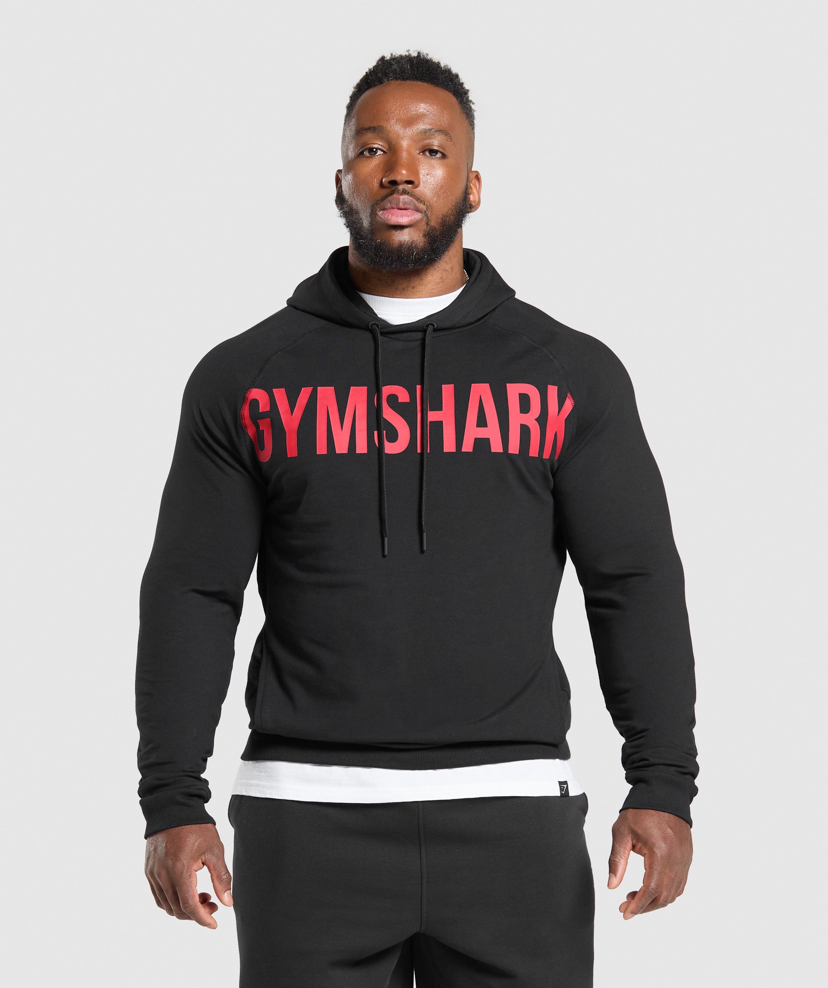 Gymshark Prime Hoodie - Black/Vivid Red