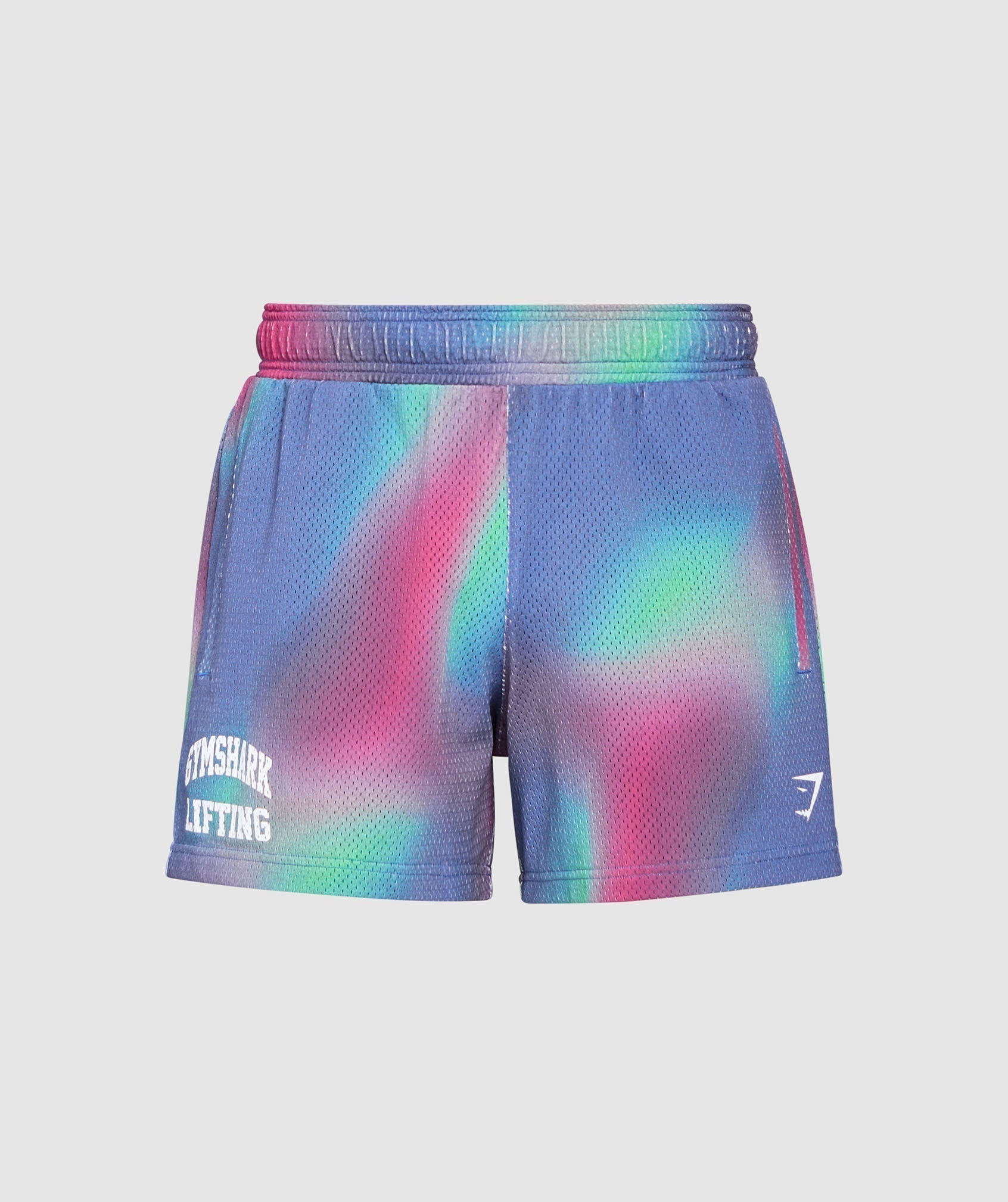 Gymshark Printed Lifting Mesh 5" Shorts - White