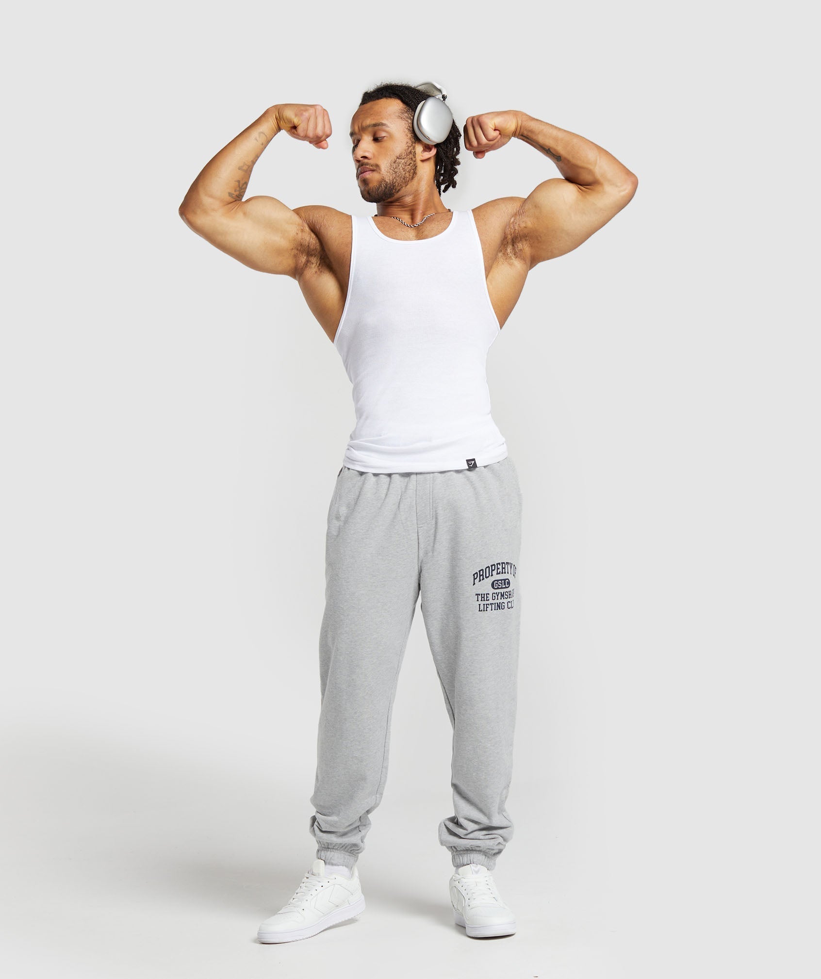 Gymshark Property Of Joggers - Light Grey Core Marl