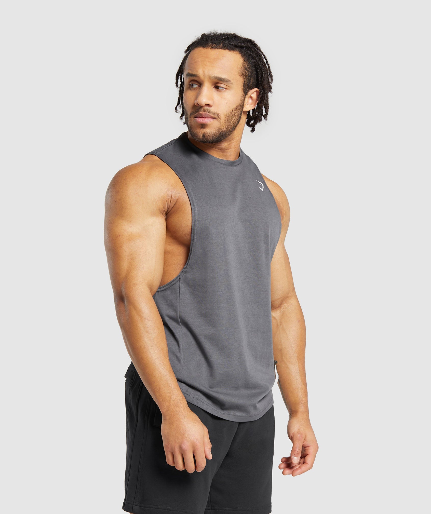 Gymshark React Drop Arm Tank - Dark Grey