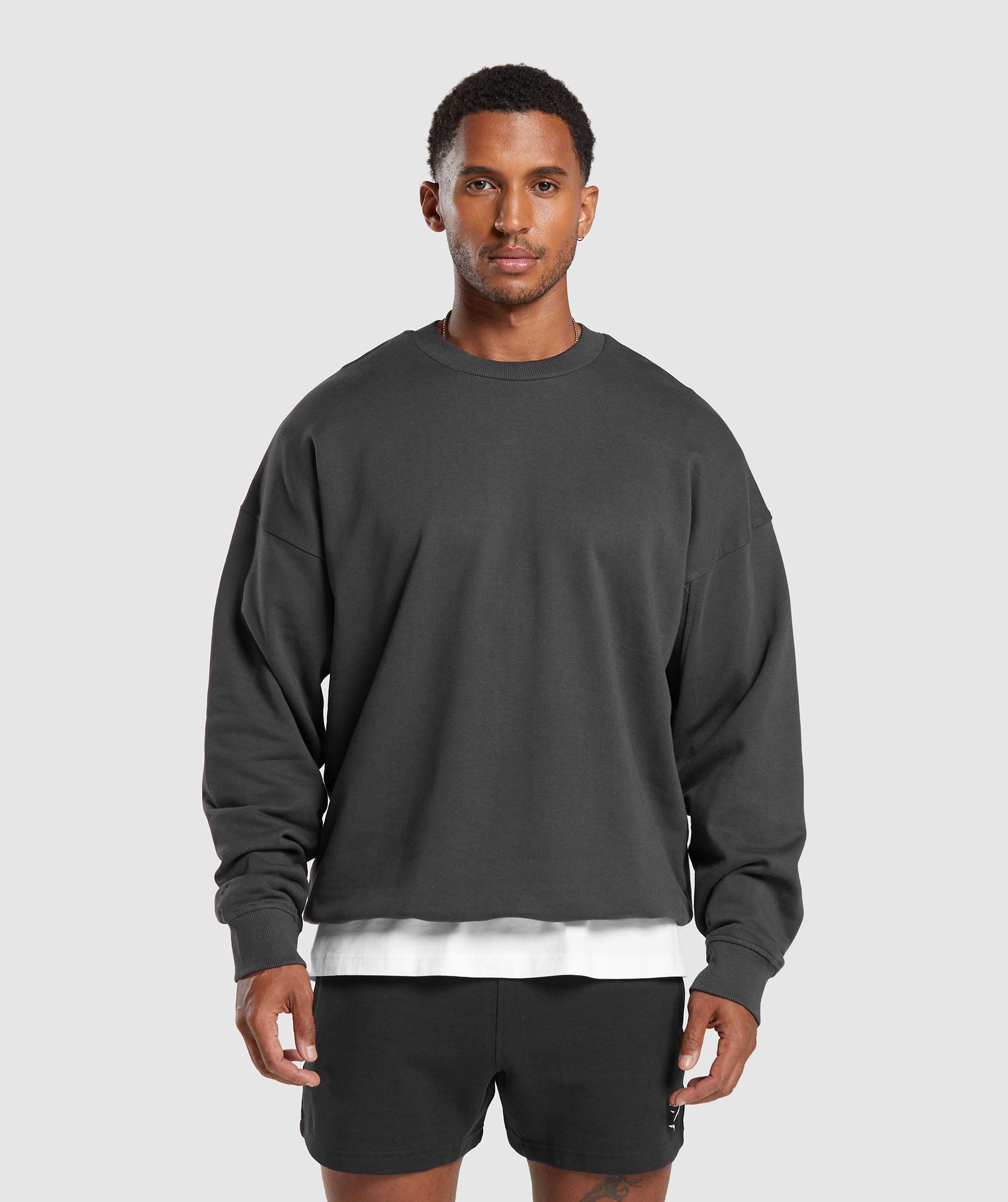 Gymshark Rest Day Essential Crew - Onyx Grey