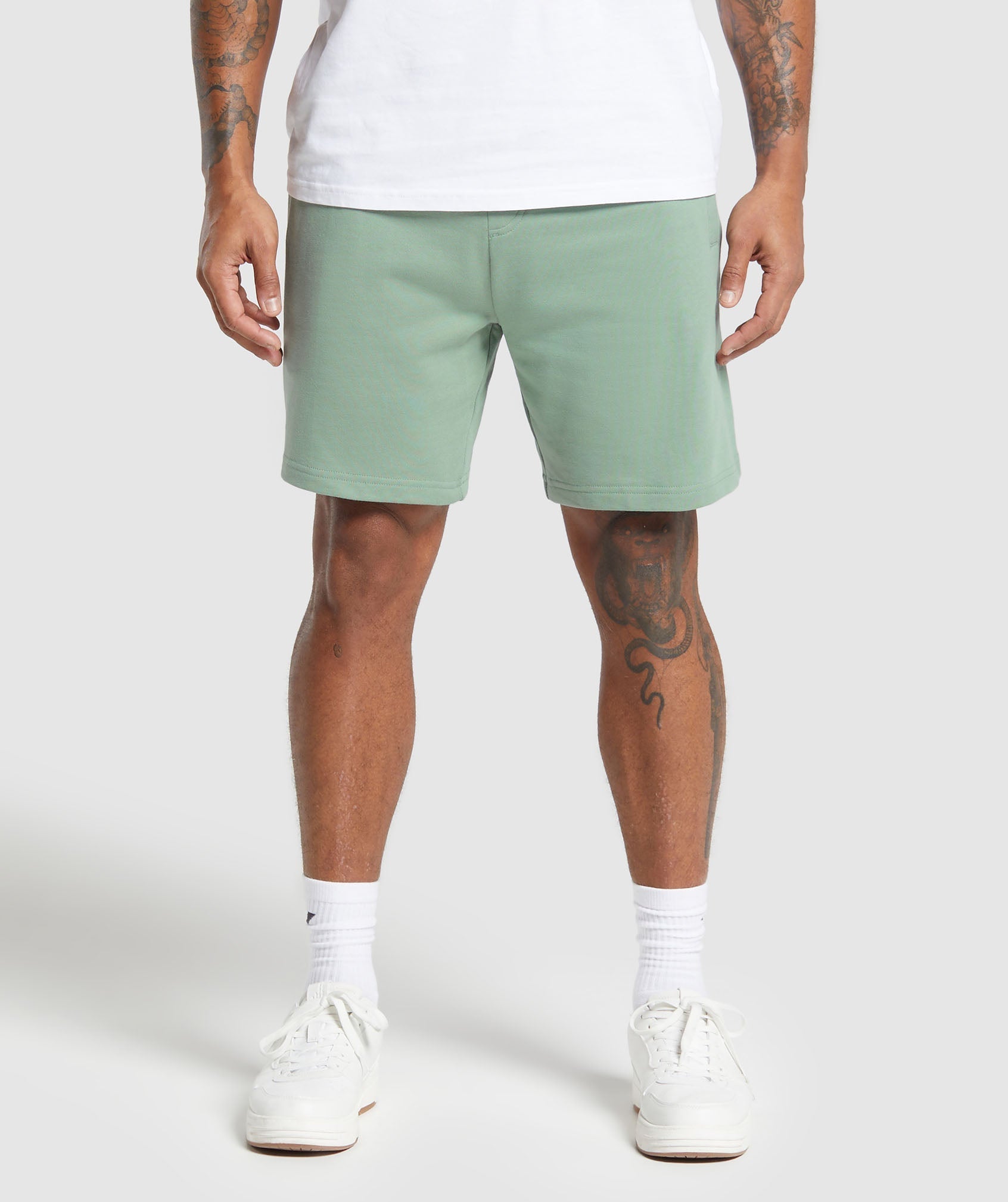 Gymshark Rest Day Essentials 7" Shorts - Dollar Green