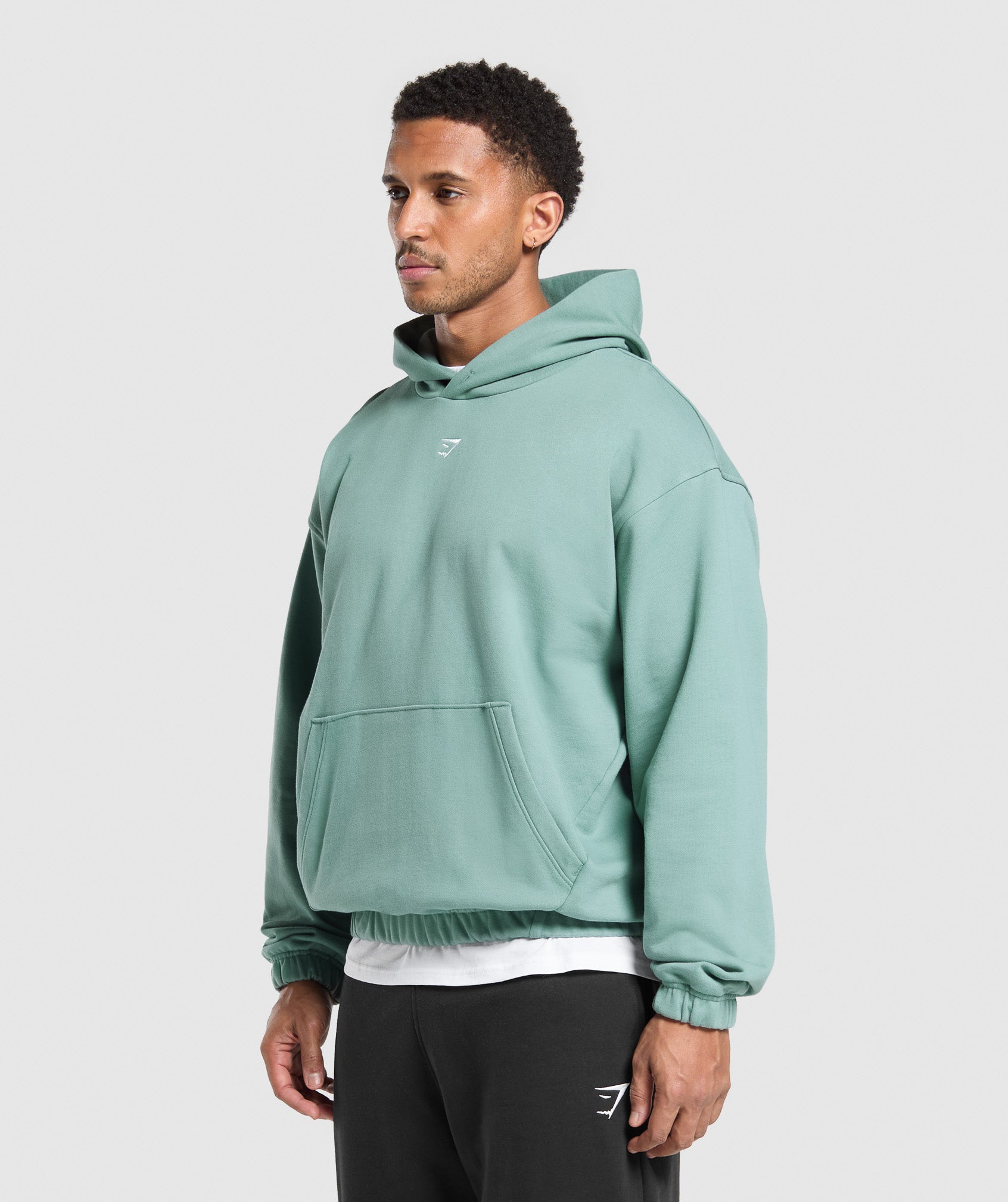 Gymshark Rest Day Essentials Boxy Hoodie - Celeste Blue