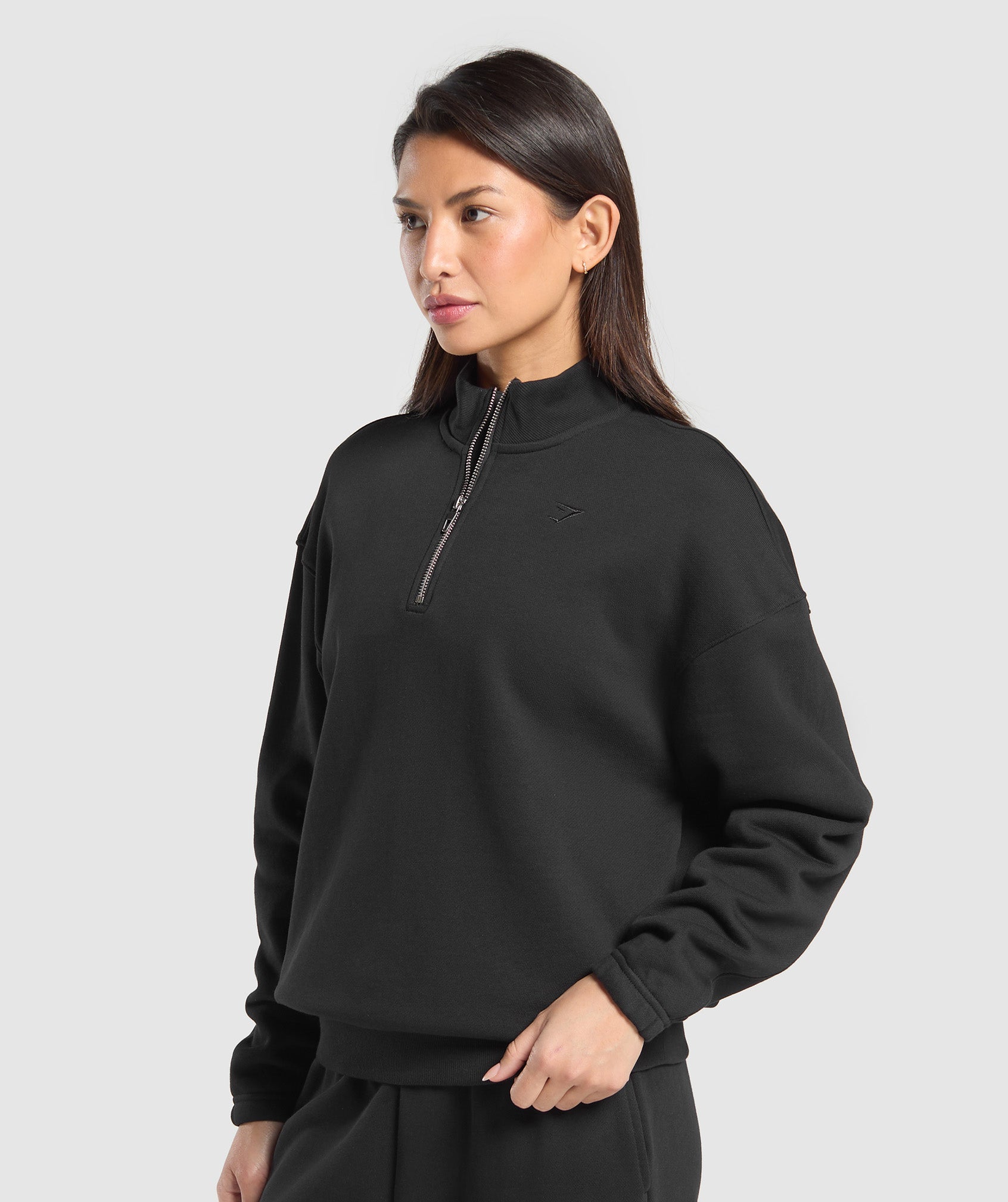 Gymshark Rest Day Sweats 2.0 1/4 Zip Pullover - Black