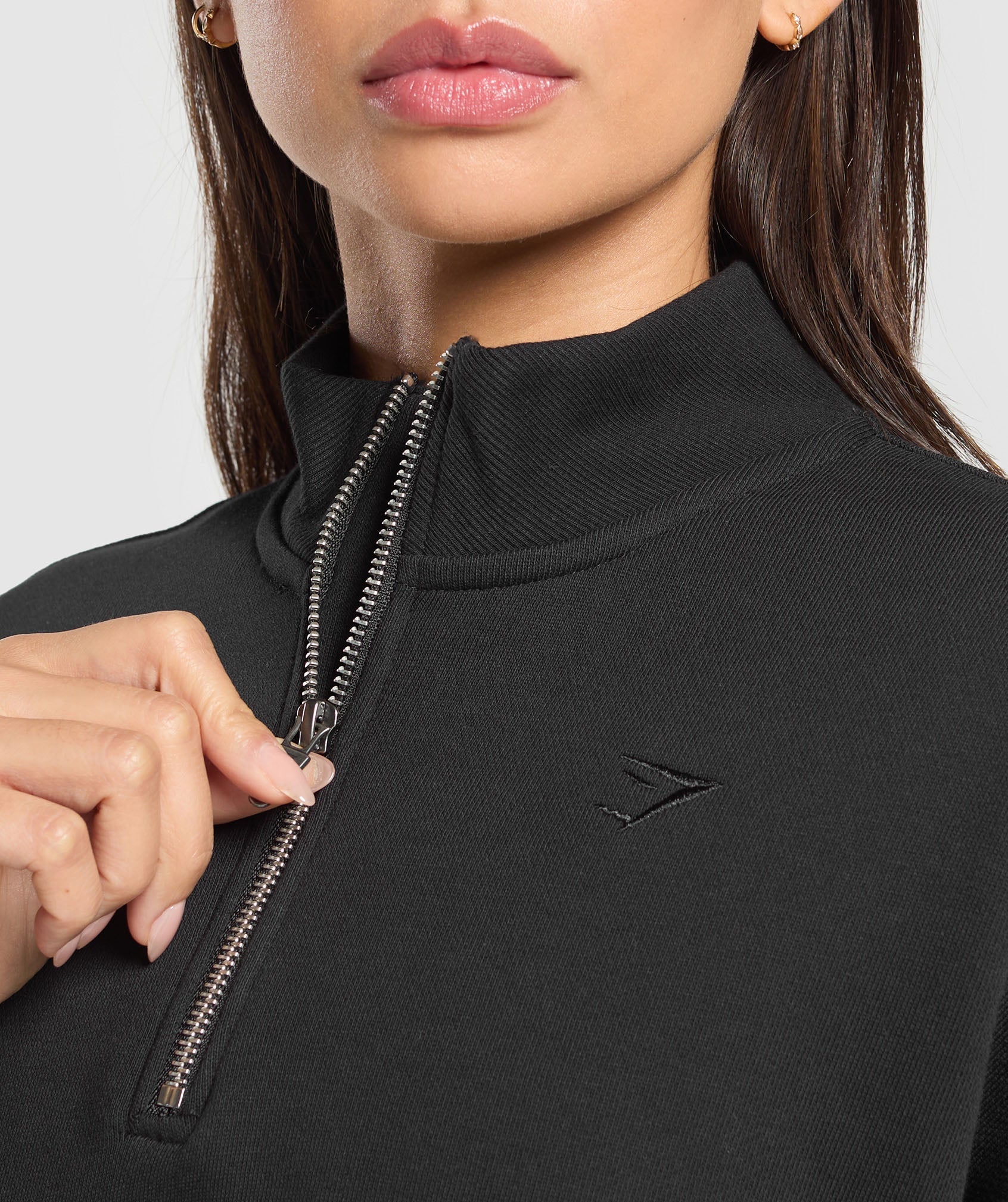 Gymshark Rest Day Sweats 2.0 1/4 Zip Pullover - Black