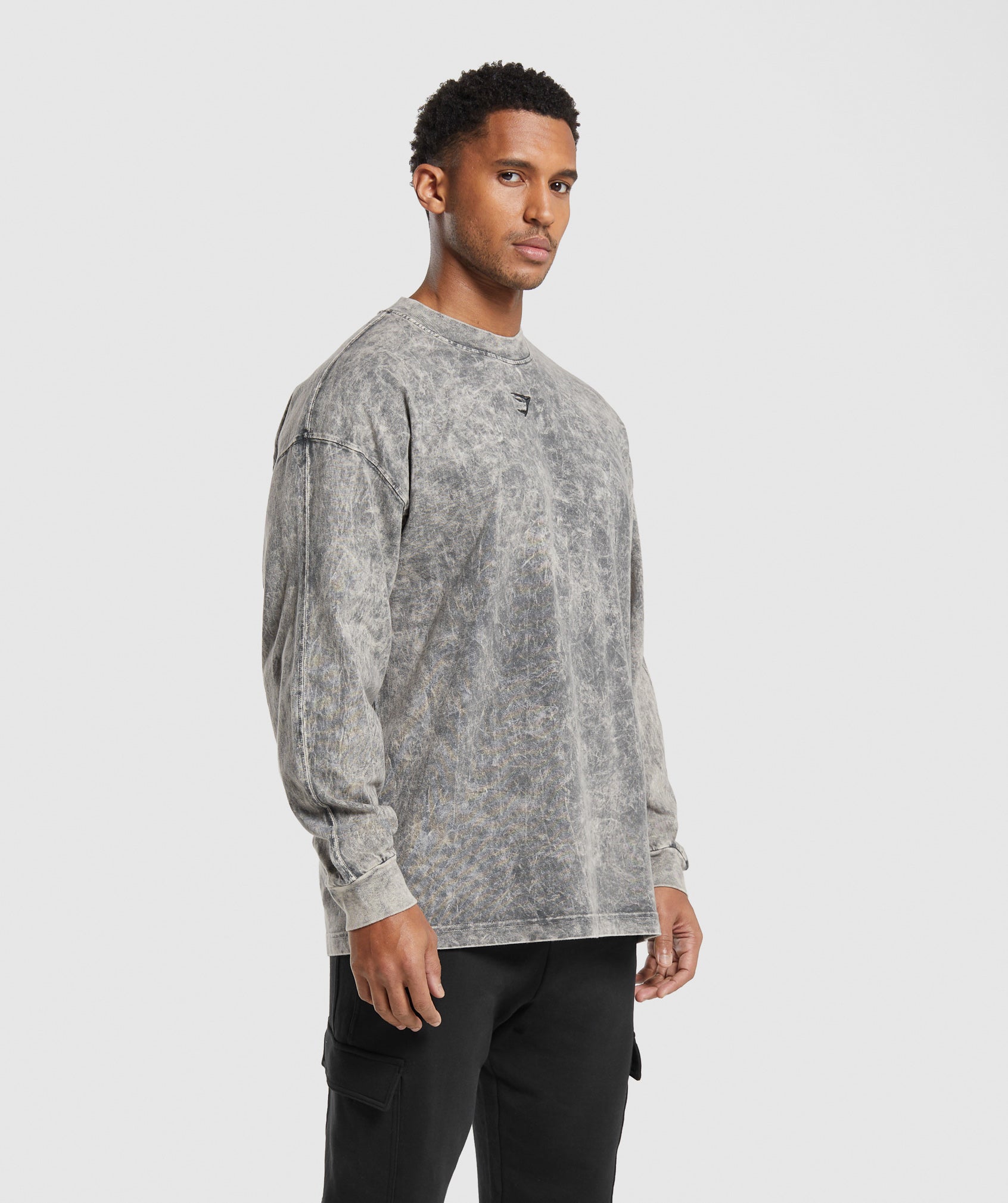 Gymshark Rest Day Washed Long Sleeve T-Shirt - Black