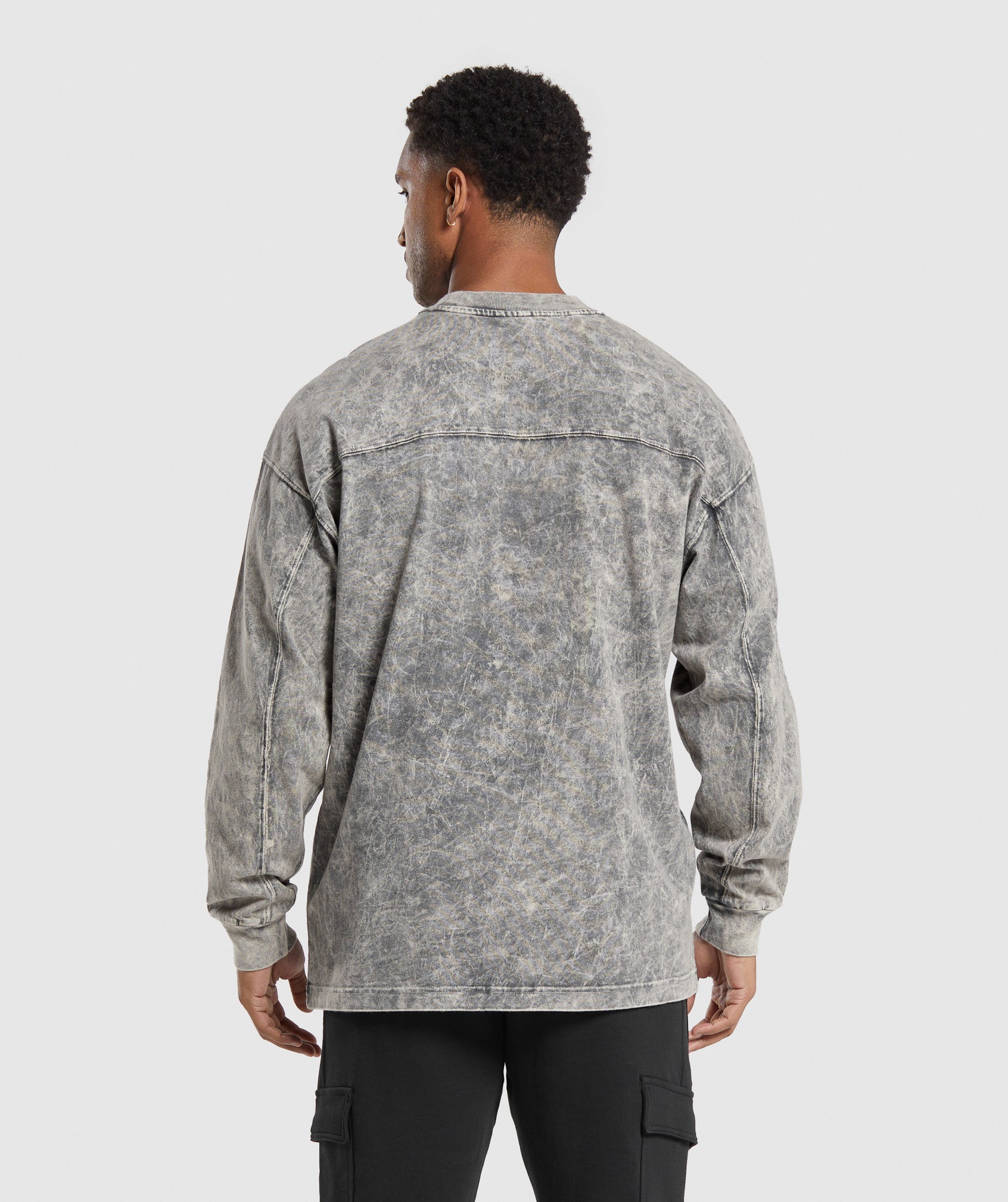 Gymshark Rest Day Washed Long Sleeve T-Shirt - Black