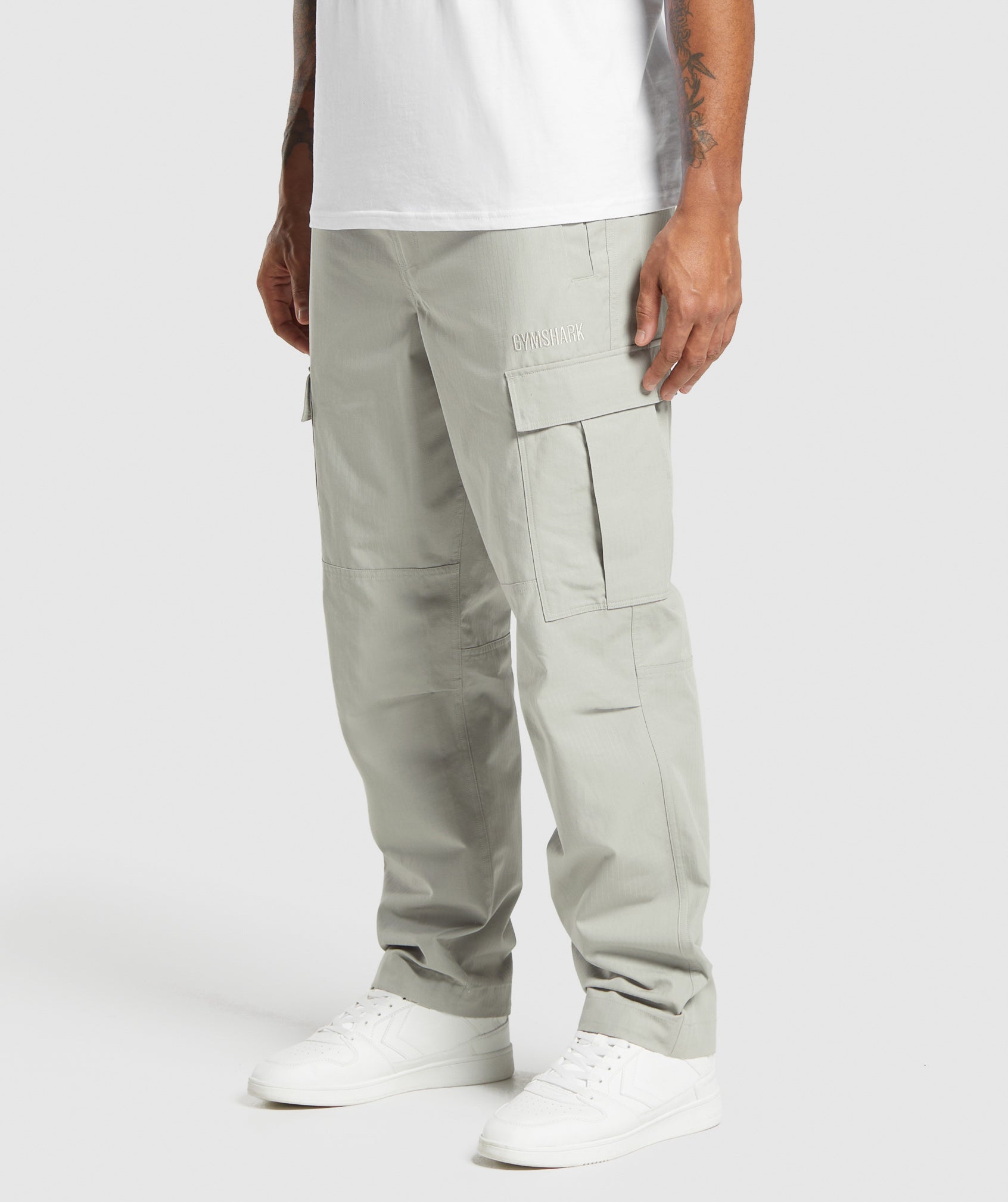 Gymshark Ripstop Cargo Pants - Stone Grey