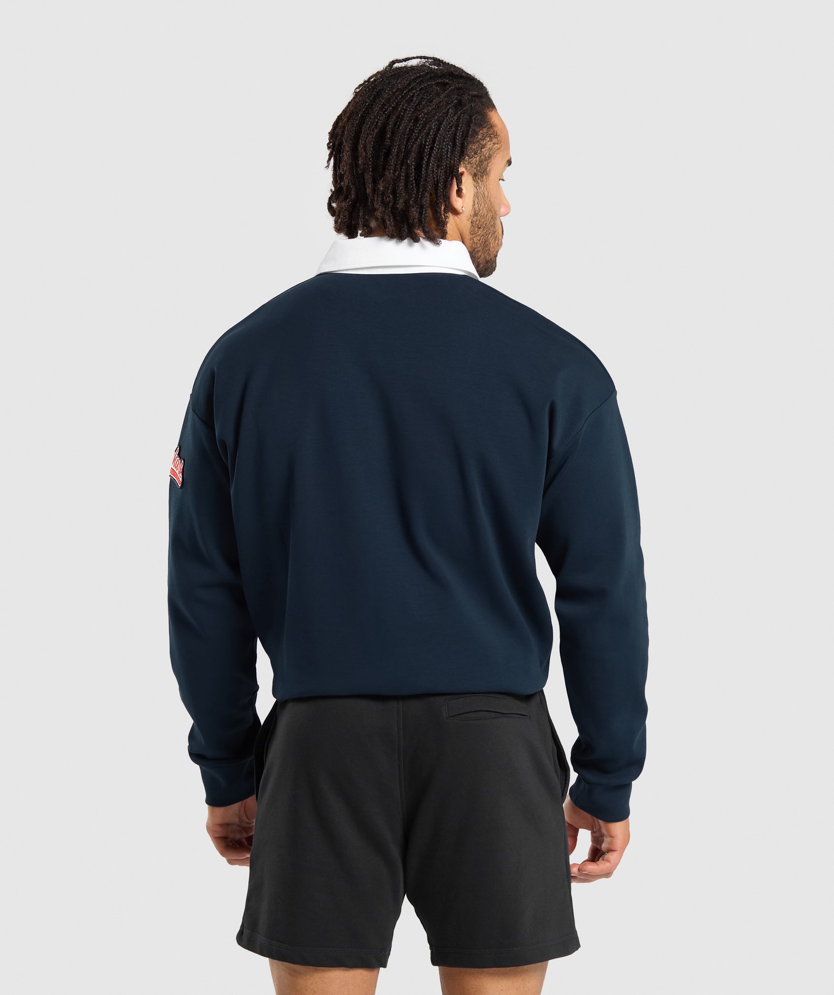 Gymshark Rugby Shirt - Navy/White