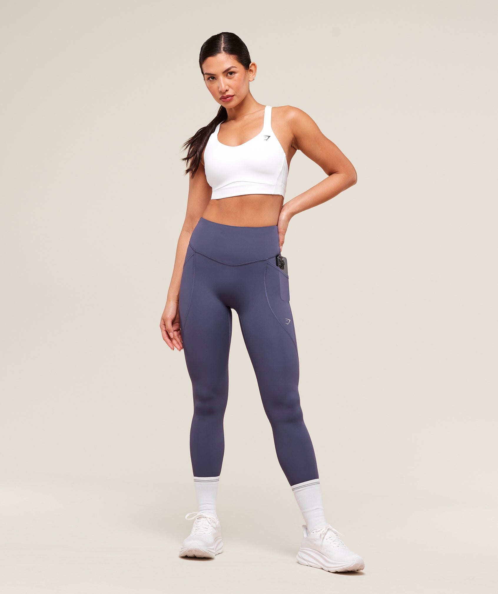 Gymshark Running Pocket Leggings - Weighted Purple