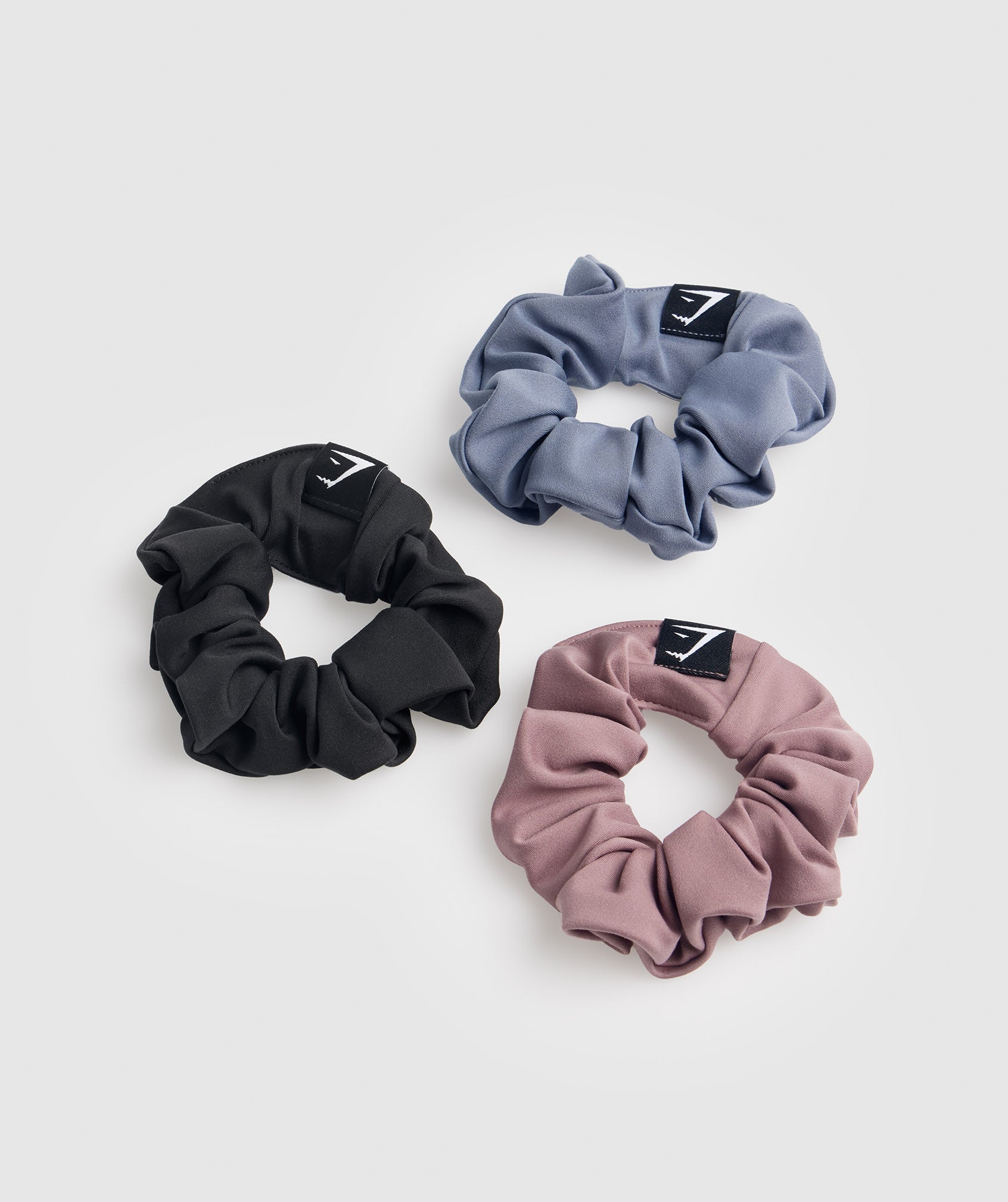 Gymshark Scrunchies 3pk - Black/Maroon/Evening Blue