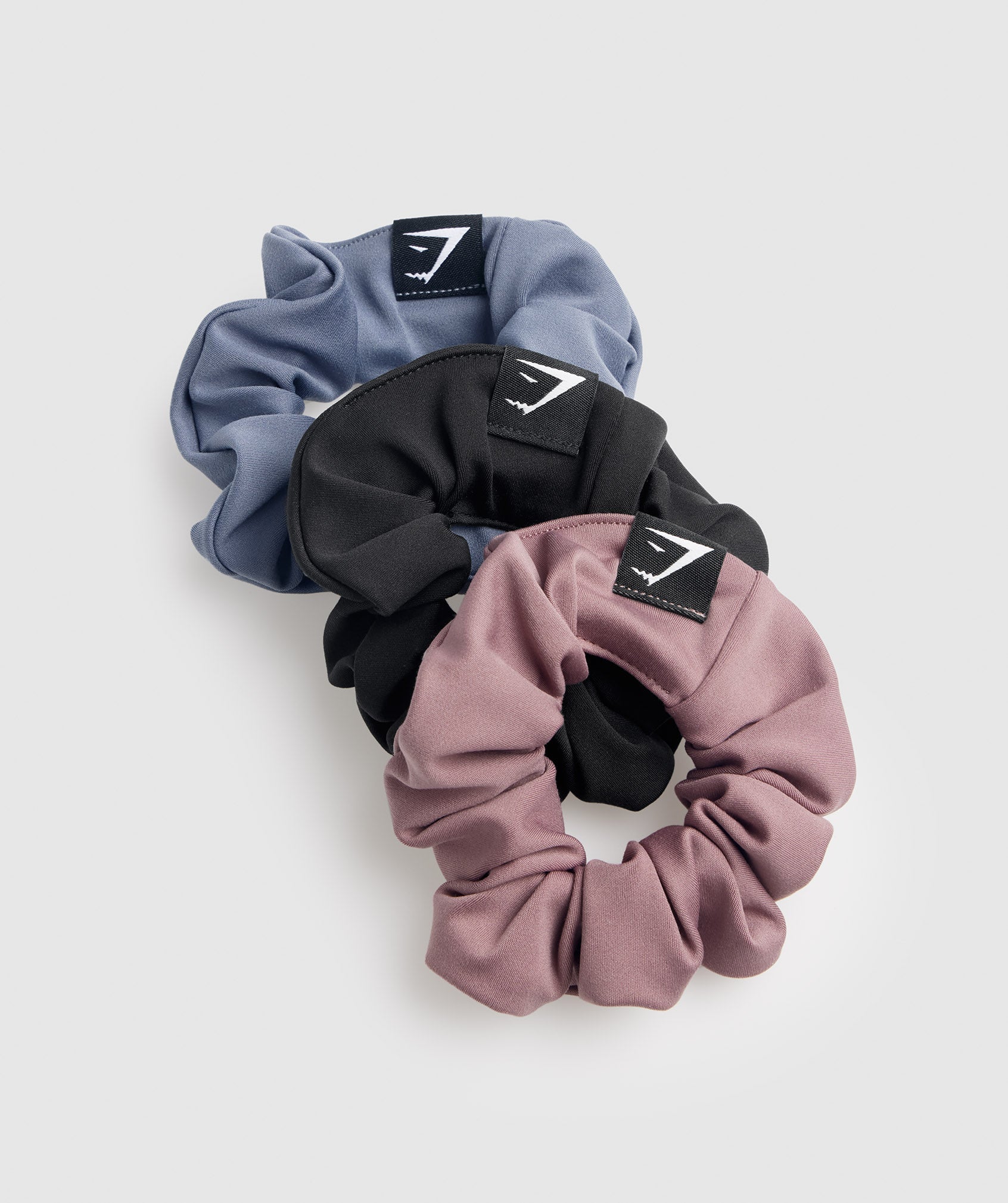 Gymshark Scrunchies 3pk - Black/Maroon/Evening Blue