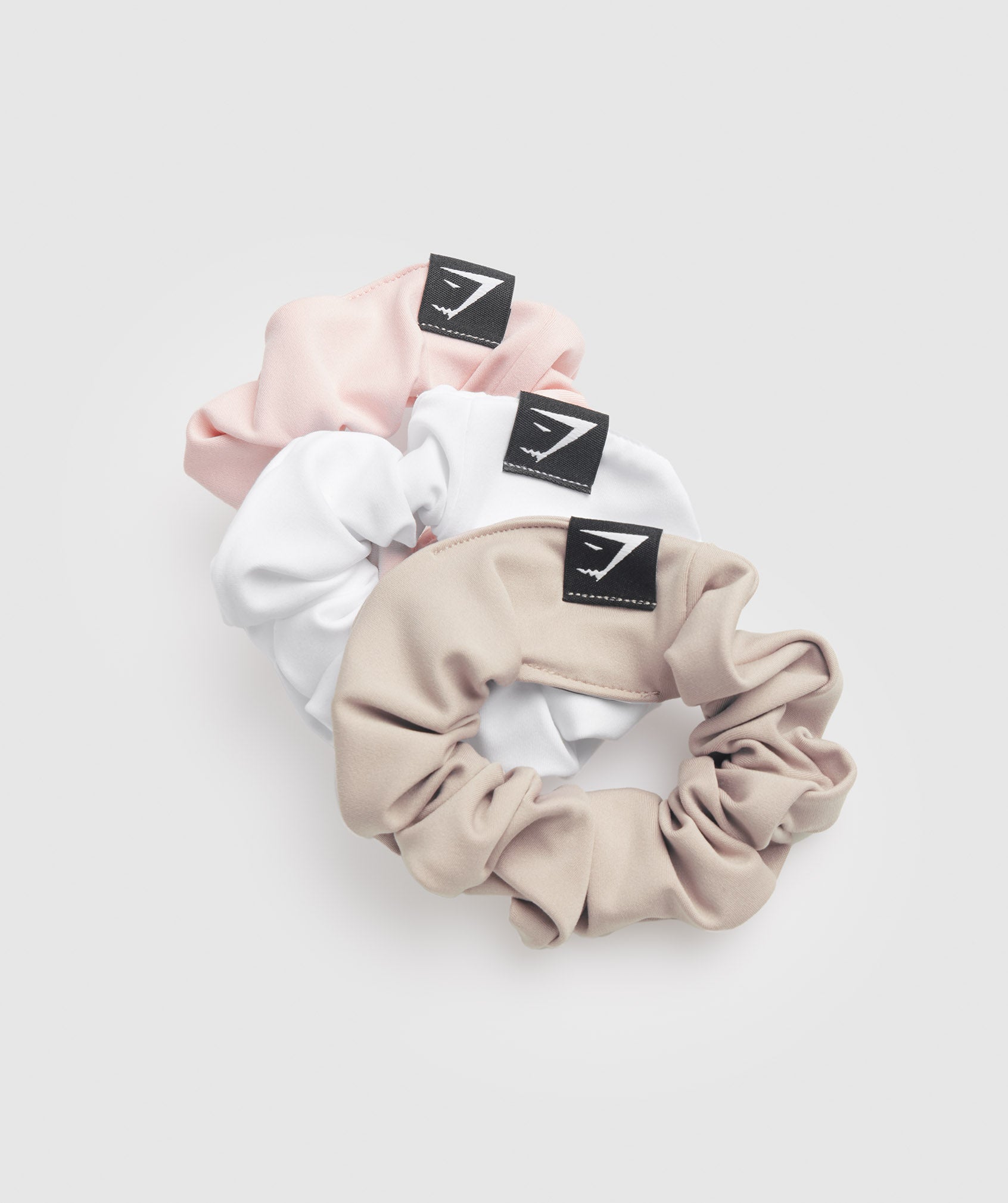 Gymshark Scrunchies 3pk - White/Blush Pink/Misty Pink