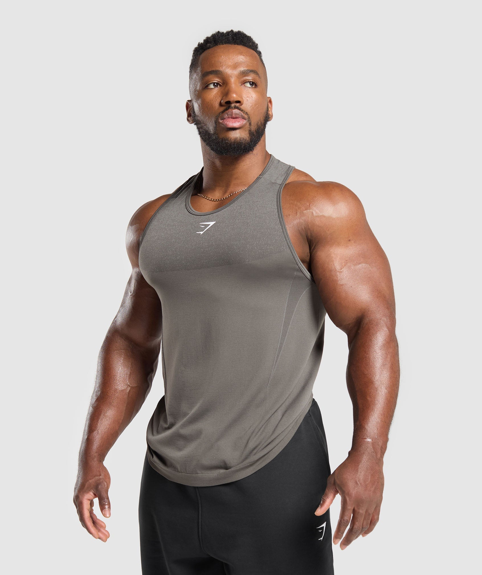 Gymshark Shadow Seamless Stringer - Meteor Grey