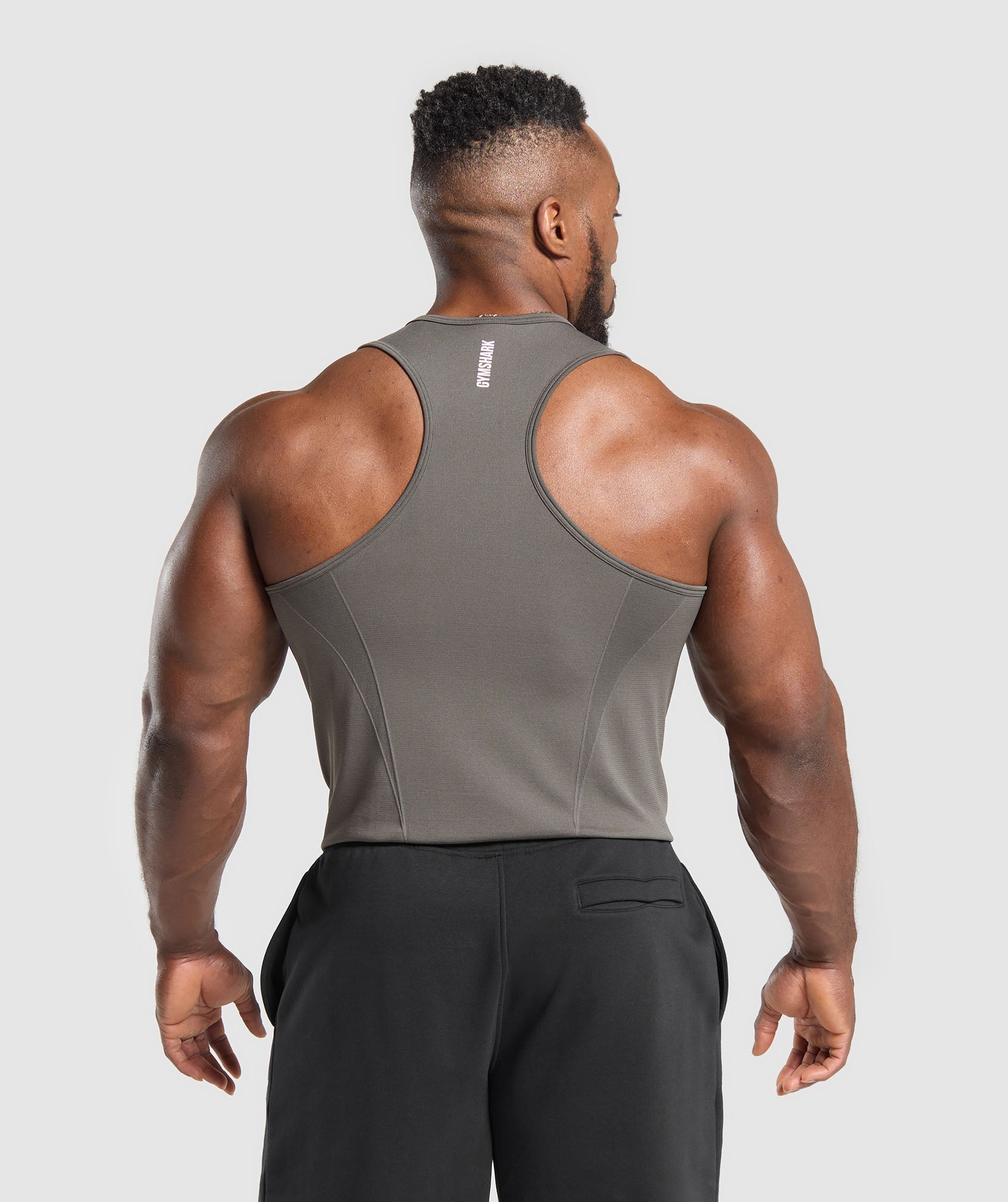 Gymshark Shadow Seamless Stringer - Meteor Grey