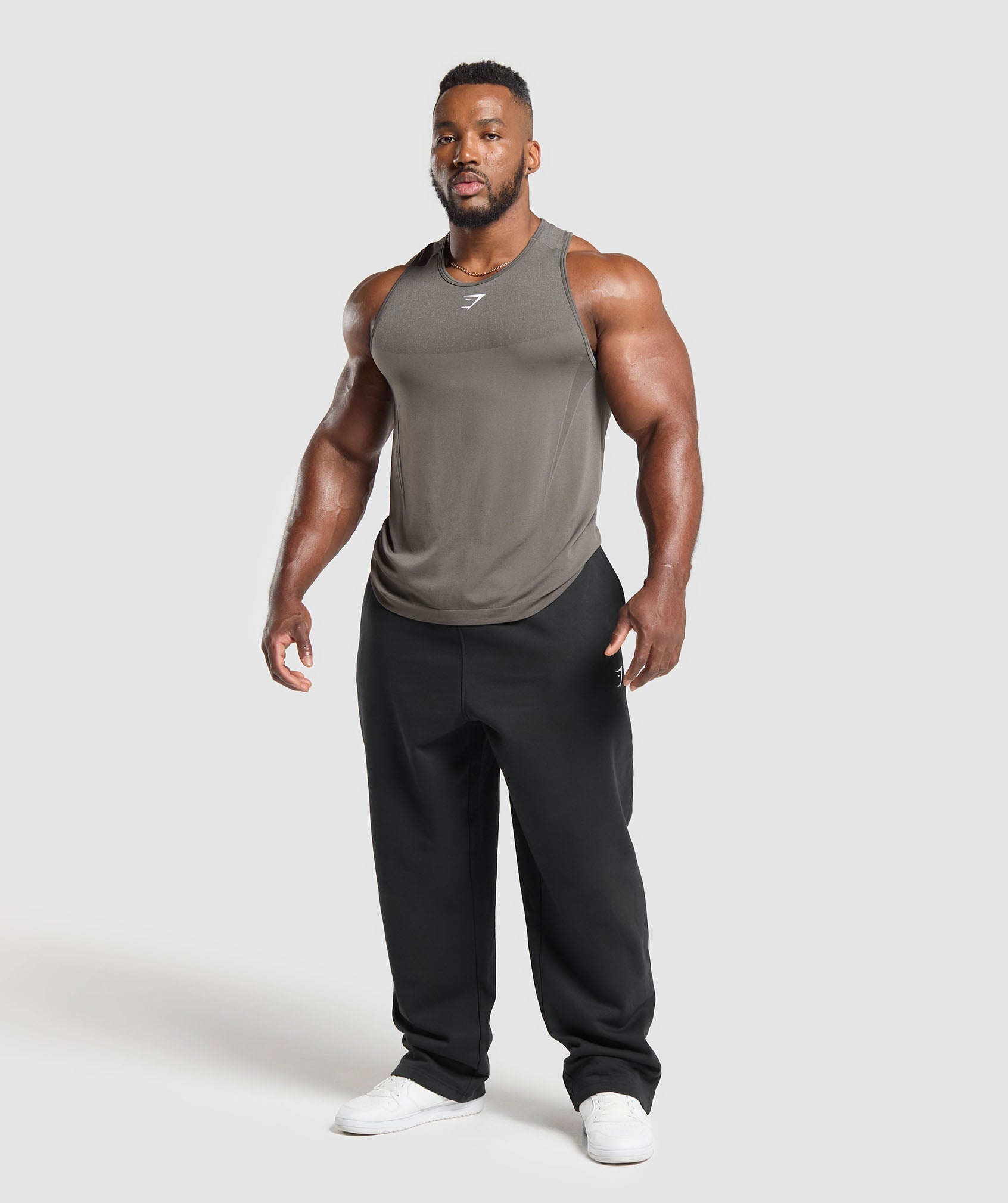 Gymshark Shadow Seamless Stringer - Meteor Grey