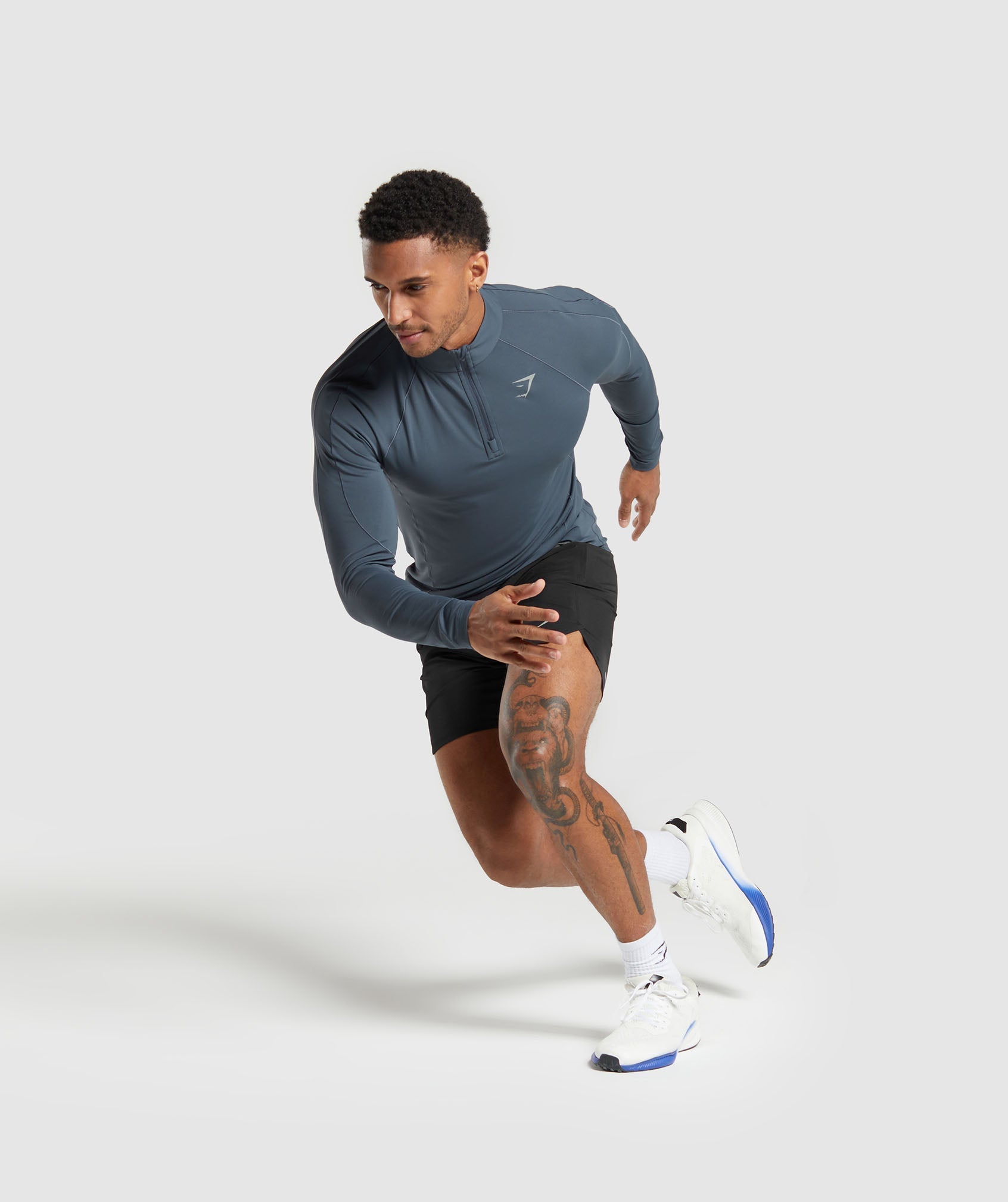 Gymshark Speed 1/4 Zip - Titanium Blue