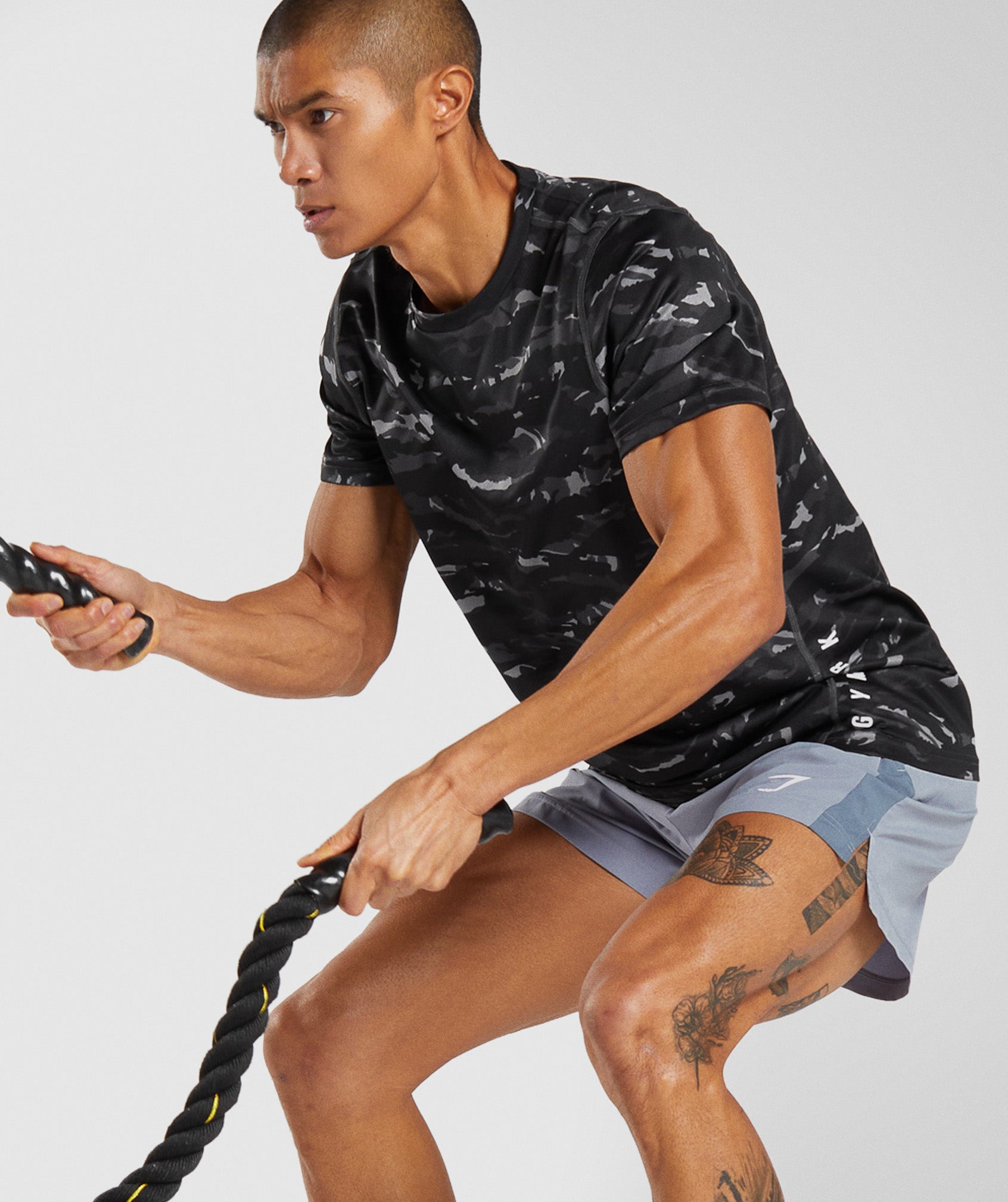 Gymshark Sport 5" Shorts - Drift Grey/Evening Blue