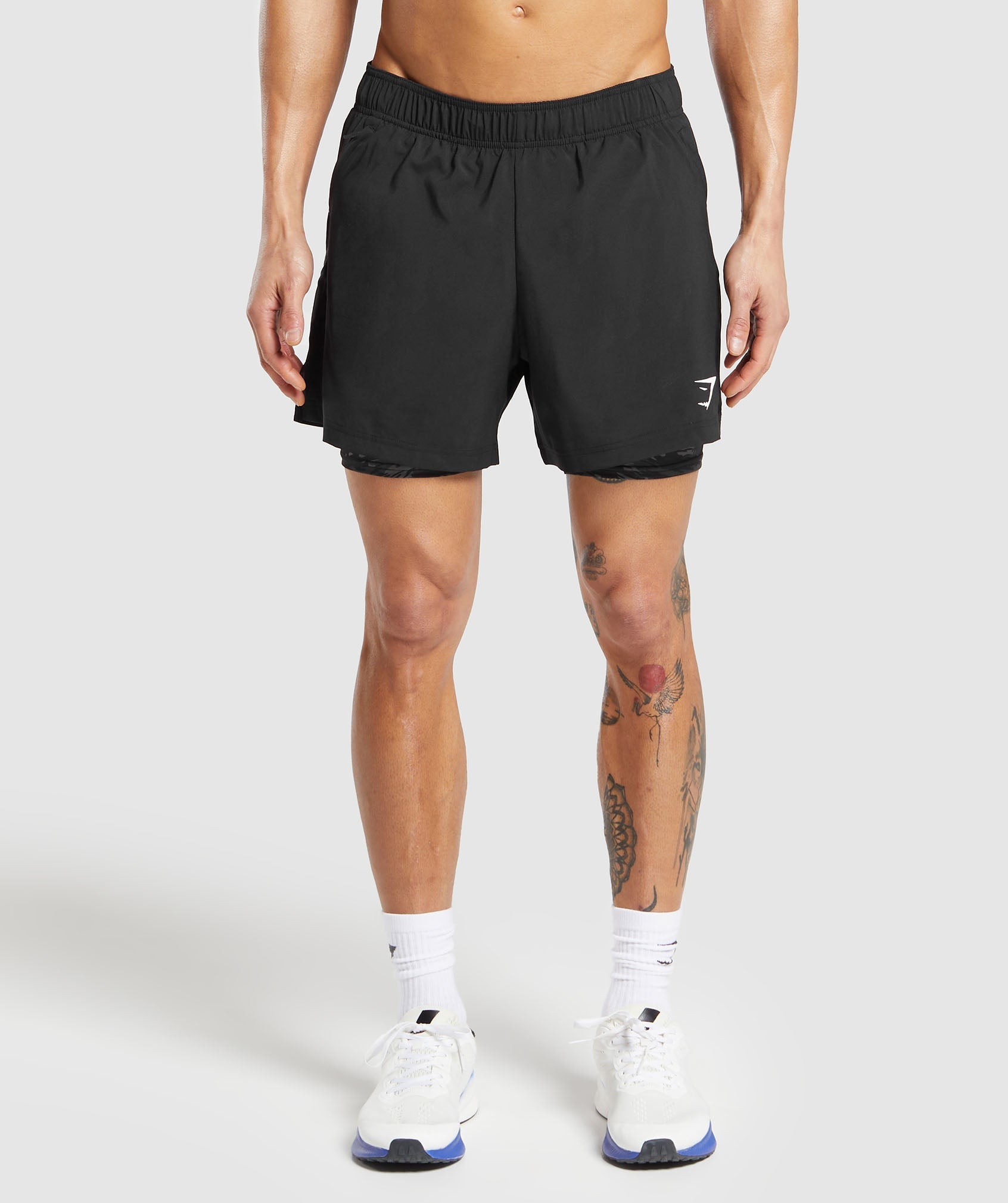 Gymshark Sport 5" 2 in 1 Shorts - Black/Asphalt Grey