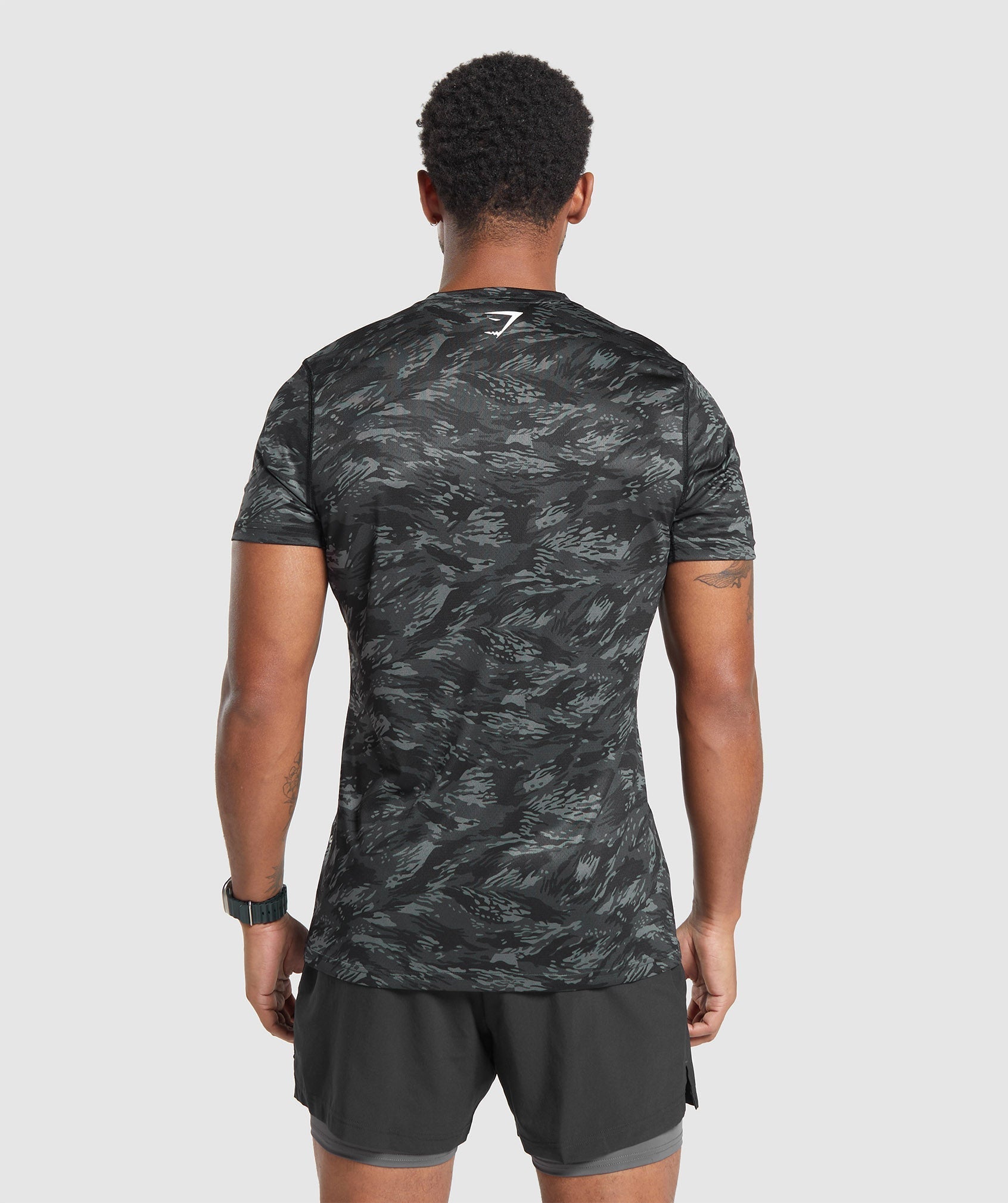 Gymshark Sport Print T-Shirt - Asphalt Grey
