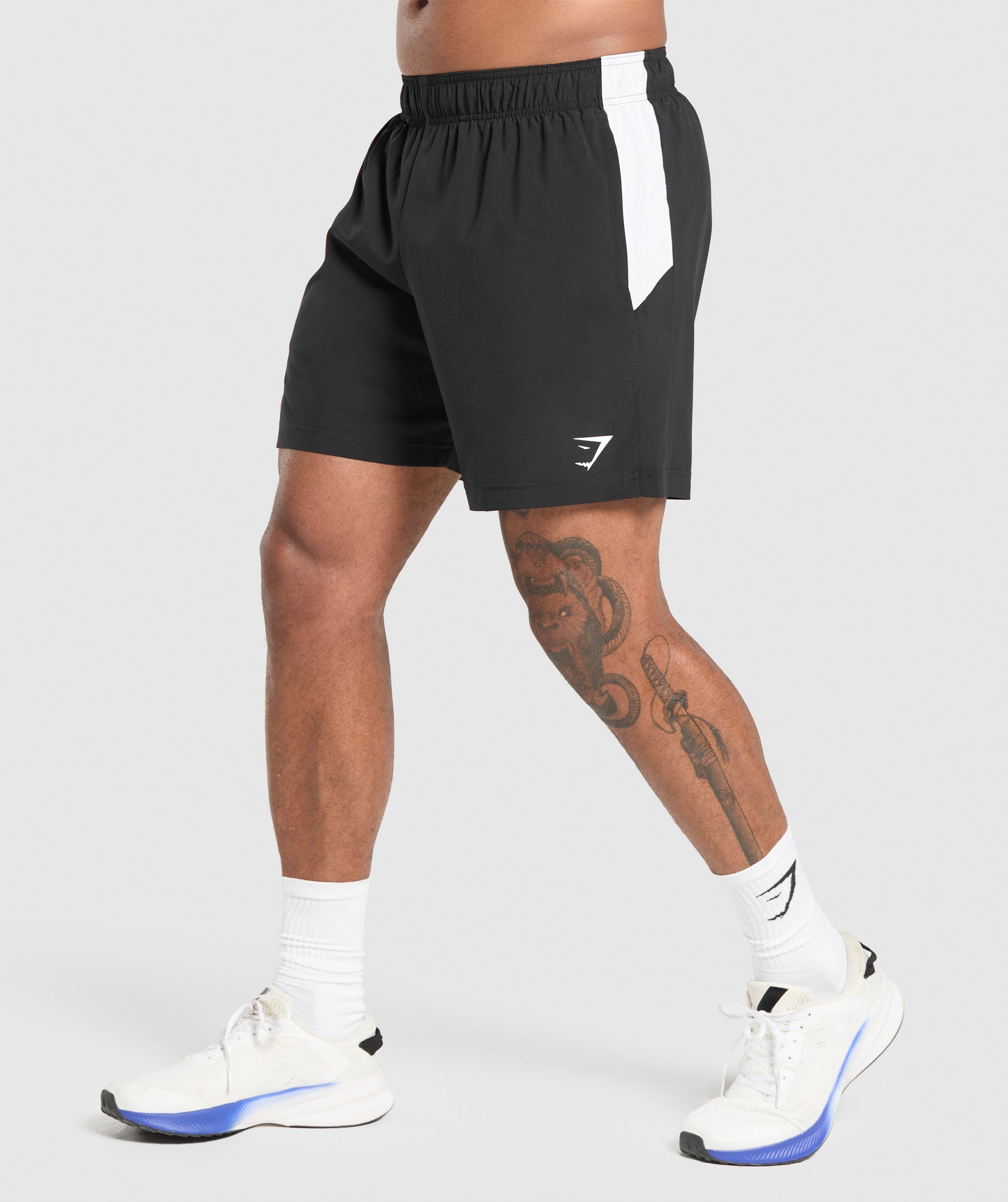Gymshark Sport Panel 7" Shorts - Black/White