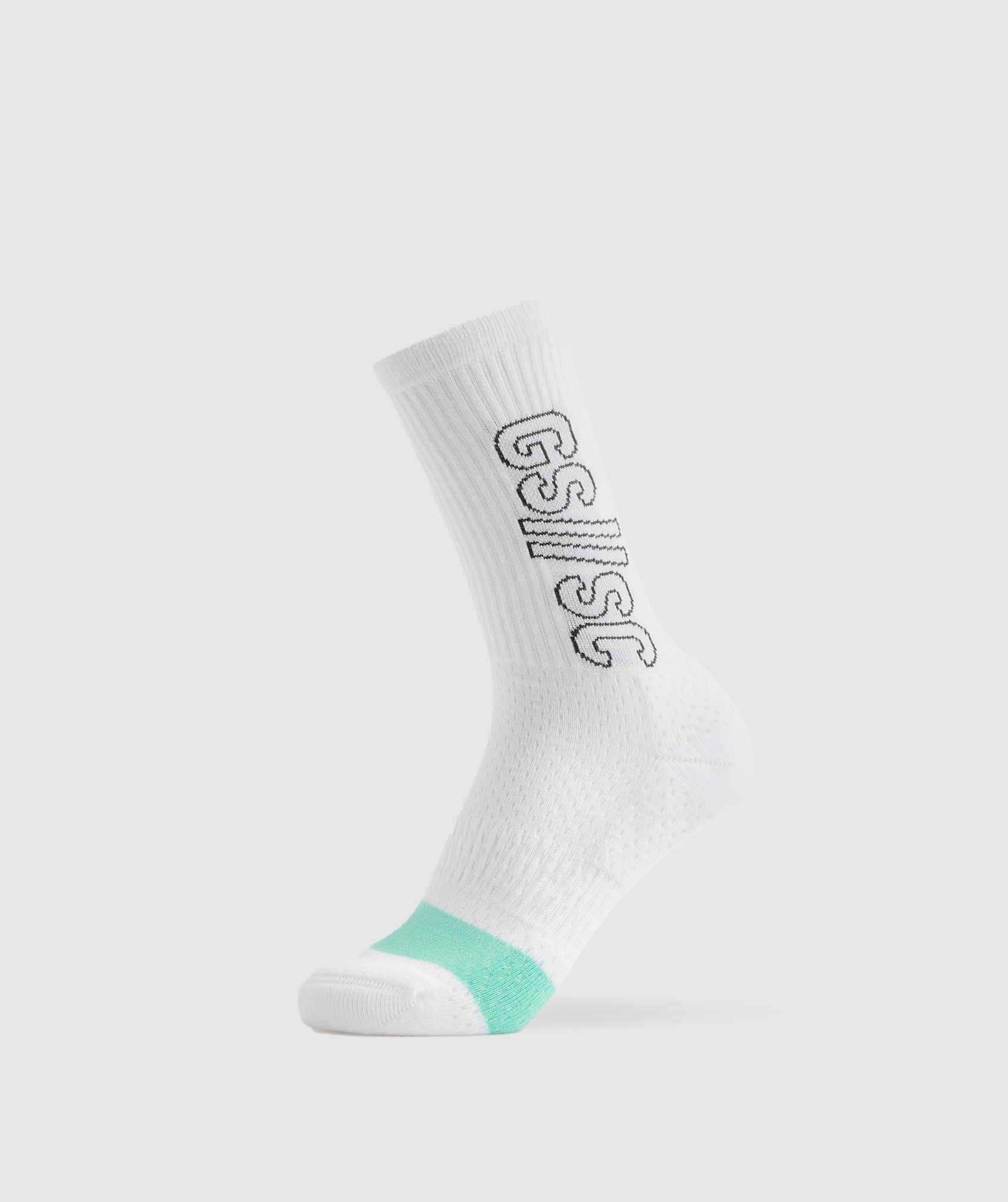 Gymshark//Steve Cook Crew Socks - White